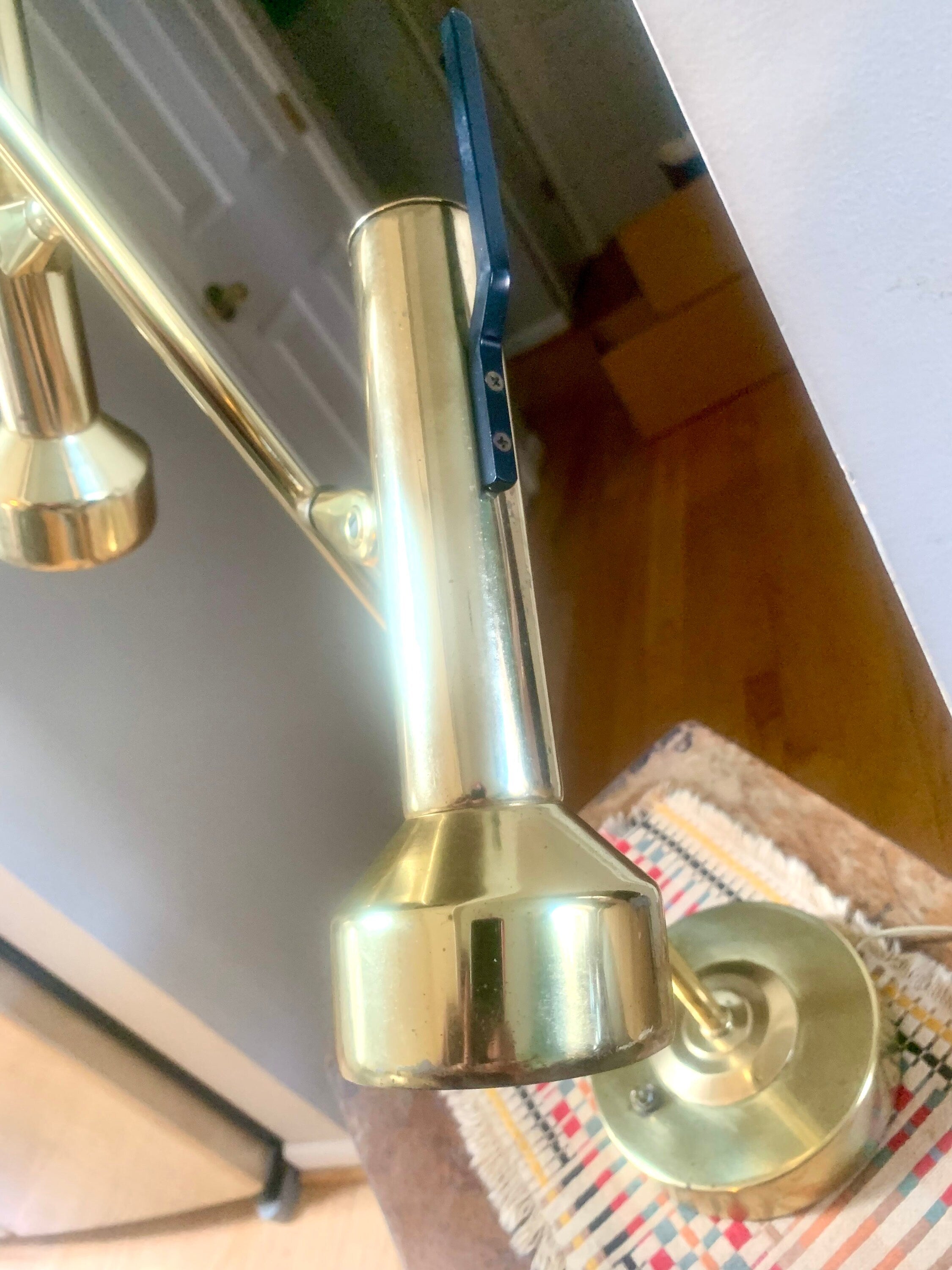 Vintage Brass MCM Table Lamp | Adjustable Brass Table Lamp | Brass Adjustable Spotlight | Mid Century Table Lamp