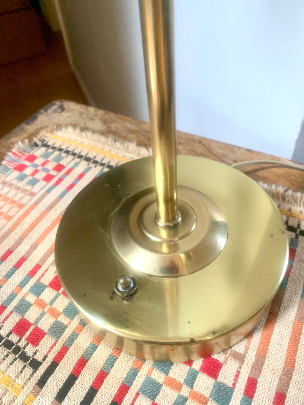 Vintage Brass MCM Table Lamp | Adjustable Brass Table Lamp | Brass Adjustable Spotlight | Mid Century Table Lamp