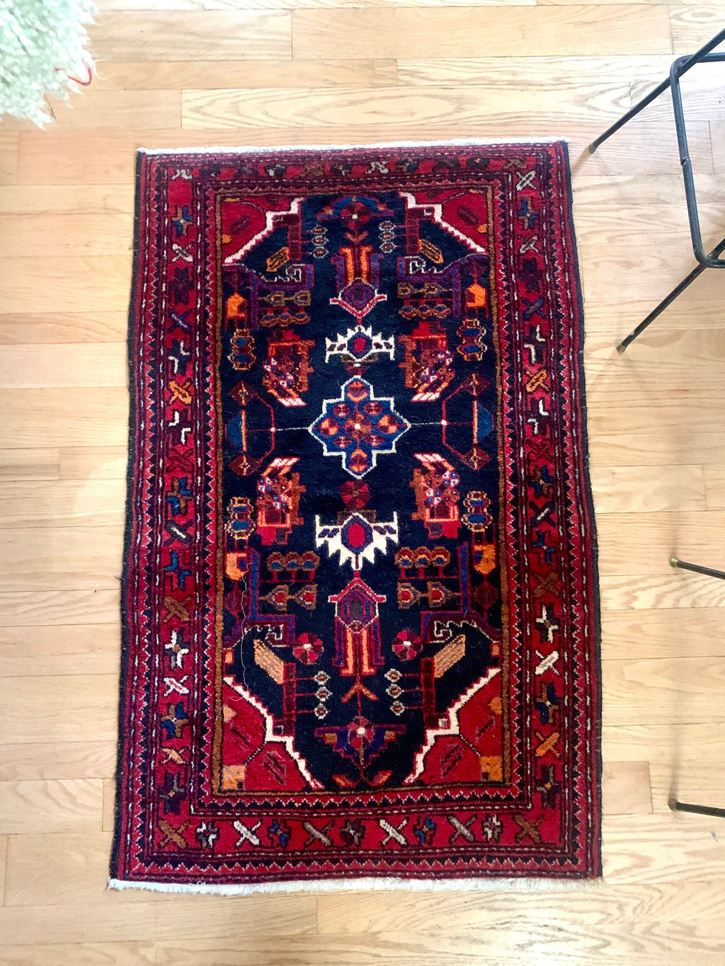 Vintage Oriental Area Rug | Small Oriental Rug | Handwoven Wool Rug | 51" x 32" Area Rug