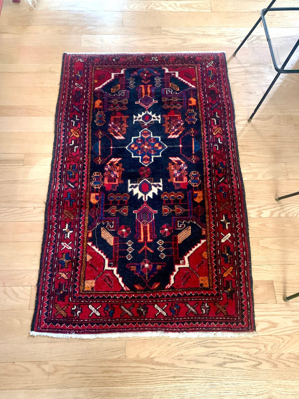 Vintage Oriental Area Rug | Small Oriental Rug | Handwoven Wool Rug | 51" x 32" Area Rug