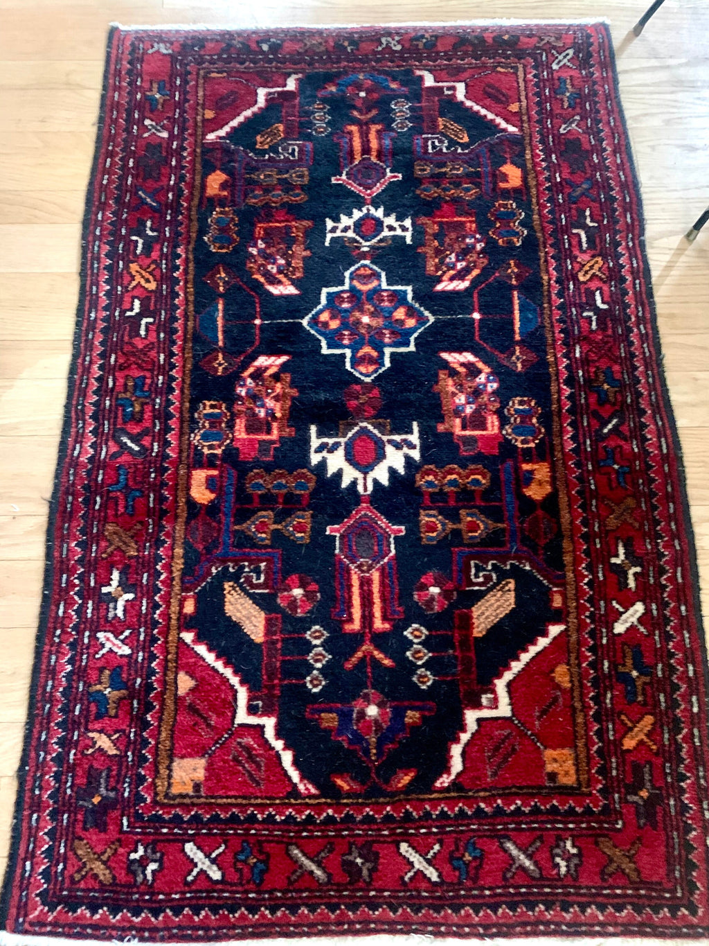 Vintage Oriental Area Rug | Small Oriental Rug | Handwoven Wool Rug | 51" x 32" Area Rug