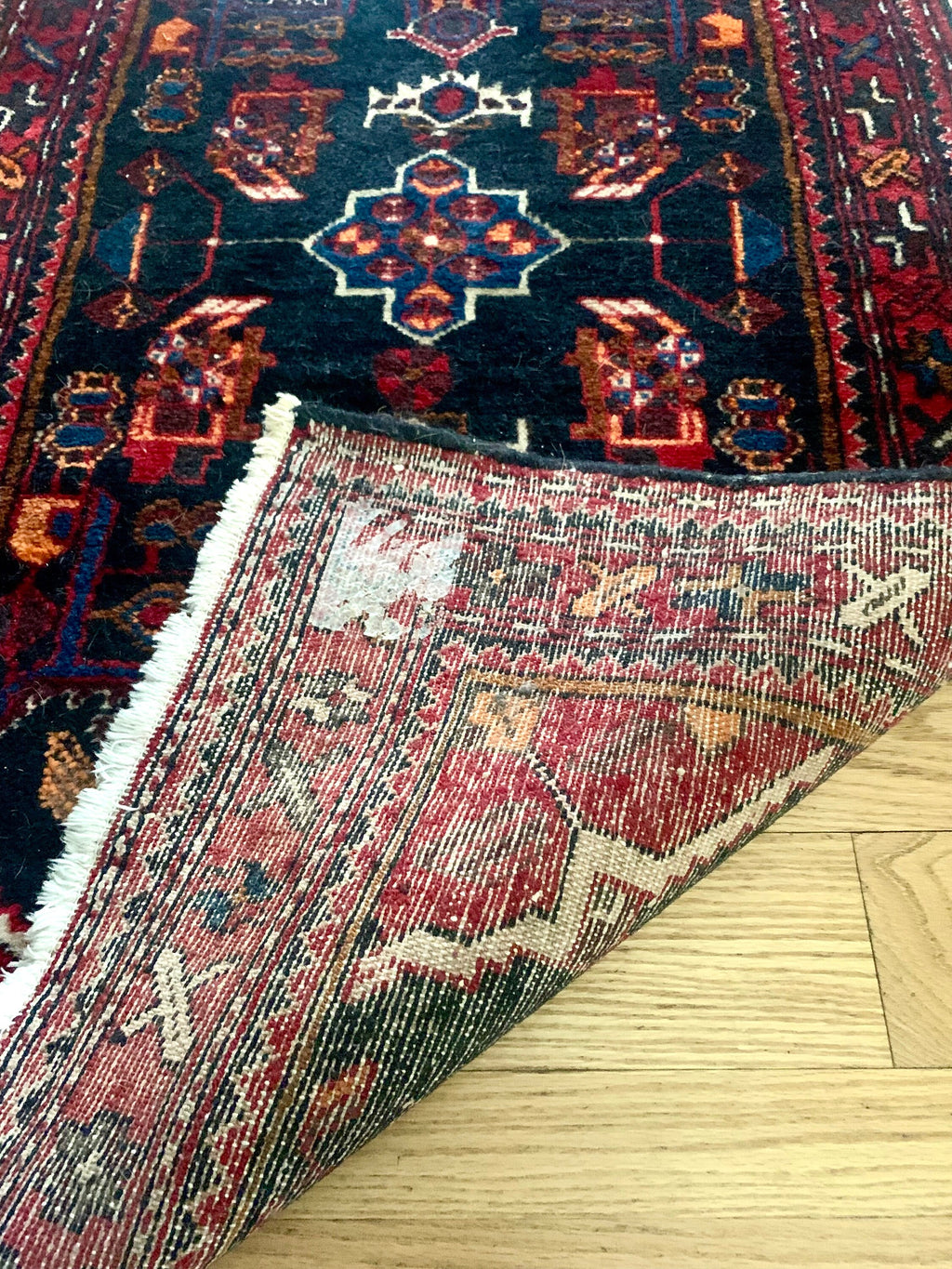 Vintage Oriental Area Rug | Small Oriental Rug | Handwoven Wool Rug | 51" x 32" Area Rug
