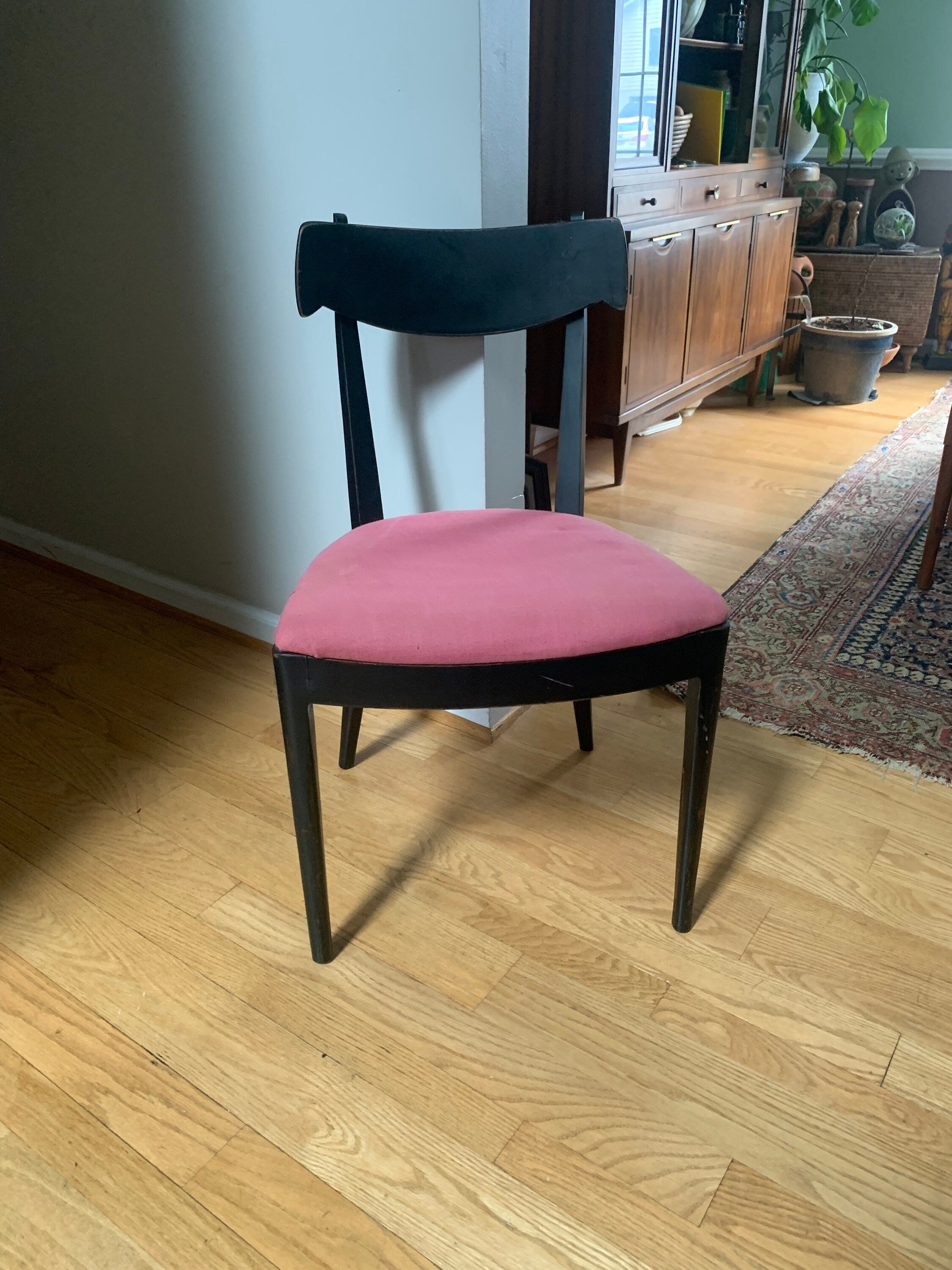 Black Drexel Declaration Chair | Mid Century Modern Chair| Kip Stewart Dining Chair| MCM Accent Chair| Modern Desk Chair| MCM Extra Seating