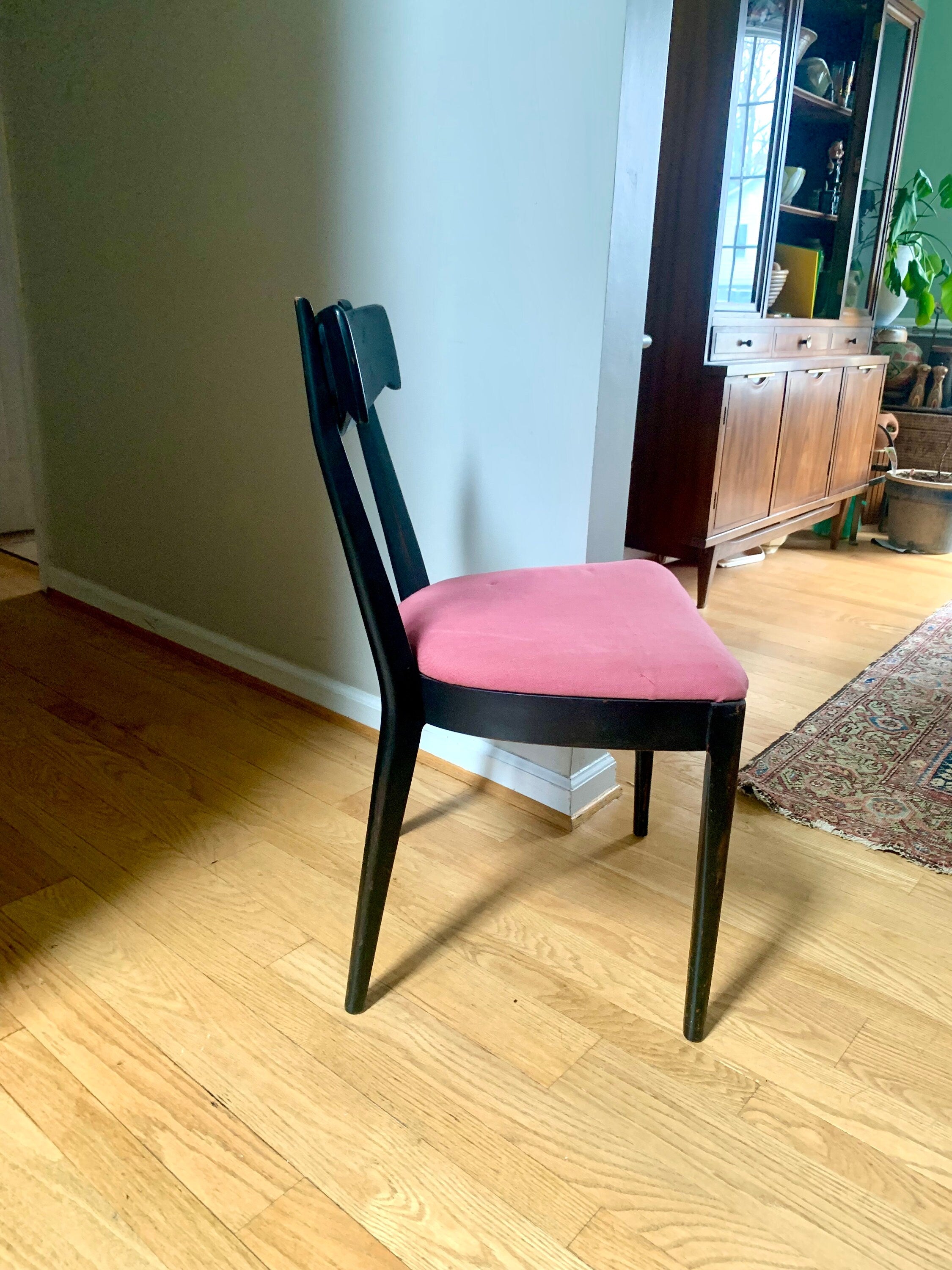 Black Drexel Declaration Chair | Mid Century Modern Chair| Kip Stewart Dining Chair| MCM Accent Chair| Modern Desk Chair| MCM Extra Seating