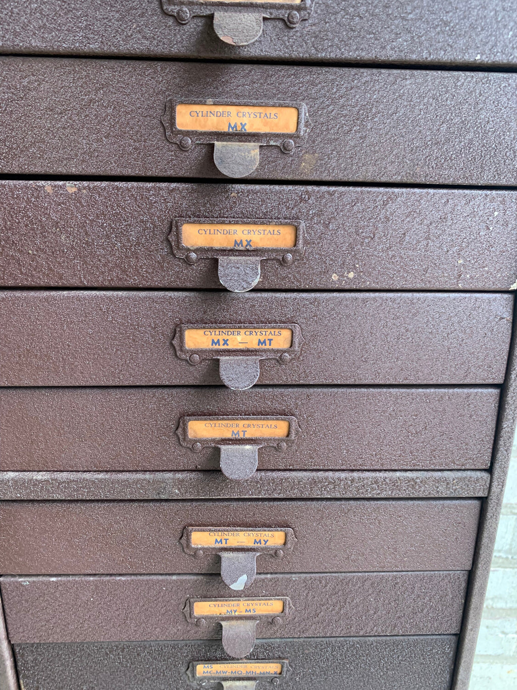 Germanow & Simon Watch Crystal Cabinet | Vintage Metal Watch Crystal Cabinet With Built In Press | Watch Crystals and Cabinet | Watch Repair