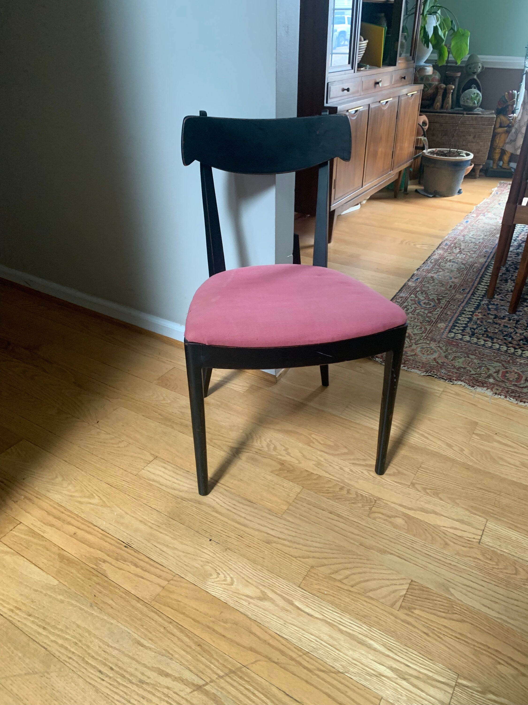 Black Drexel Declaration Chair | Mid Century Modern Chair| Kip Stewart Dining Chair| MCM Accent Chair| Modern Desk Chair| MCM Extra Seating