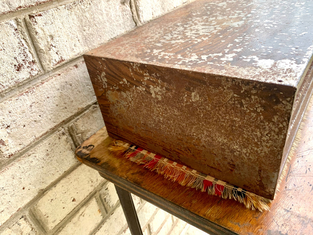 Bulova Repair-Master Cabinet With Contents | Vintage 3 Drawer Bulova Watch Repair Parts and Cabinet | Distressed Bulova Parts Cabinet