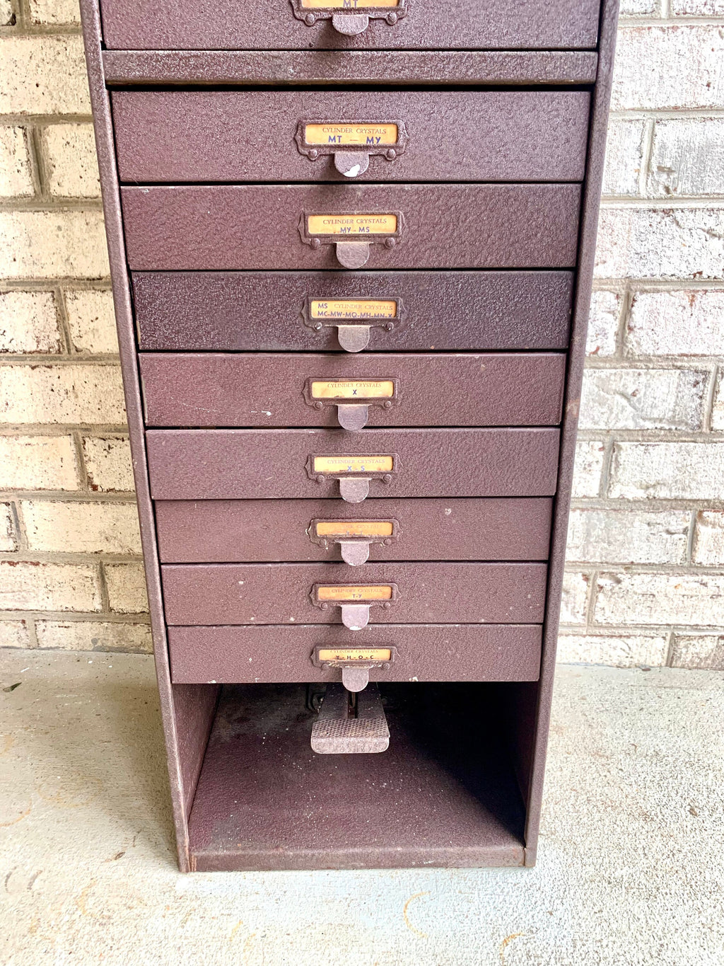 Germanow & Simon Watch Crystal Cabinet | Vintage Metal Watch Crystal Cabinet With Built In Press | Watch Crystals and Cabinet | Watch Repair