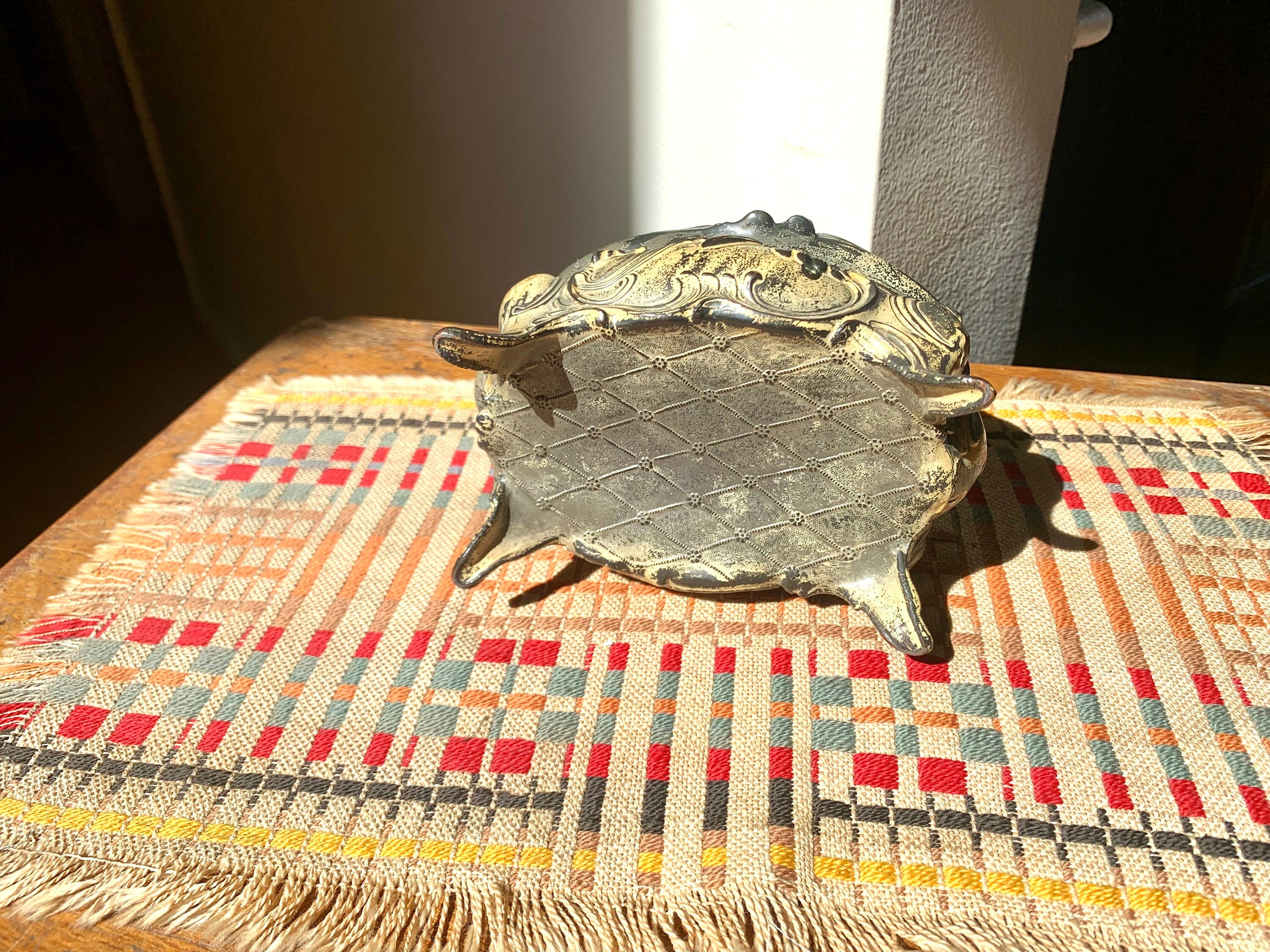Antique Art Nouveau Jewelry Casket | Ornate Jewelry Box | Large Jenning Brothers Jewelry Gasket | Distressed Trinket Box