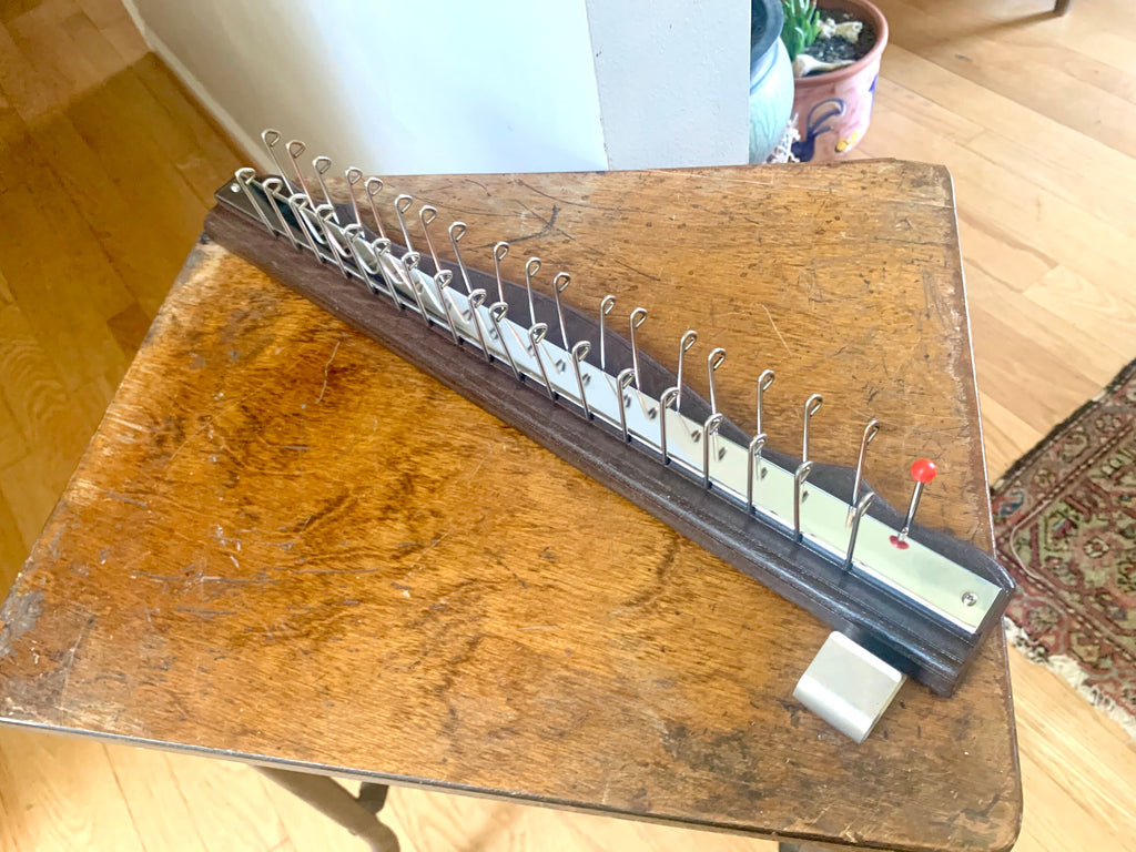 Vtg Tie Wall Rack | 36 Hook Wall Mounted Tie Rack | MCM Tie Holder | Folding Tie Rack | Faux Wood Tie Rack | Belt Rack | Closet Storage
