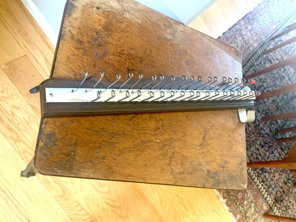 Vtg Tie Wall Rack | 36 Hook Wall Mounted Tie Rack | MCM Tie Holder | Folding Tie Rack | Faux Wood Tie Rack | Belt Rack | Closet Storage