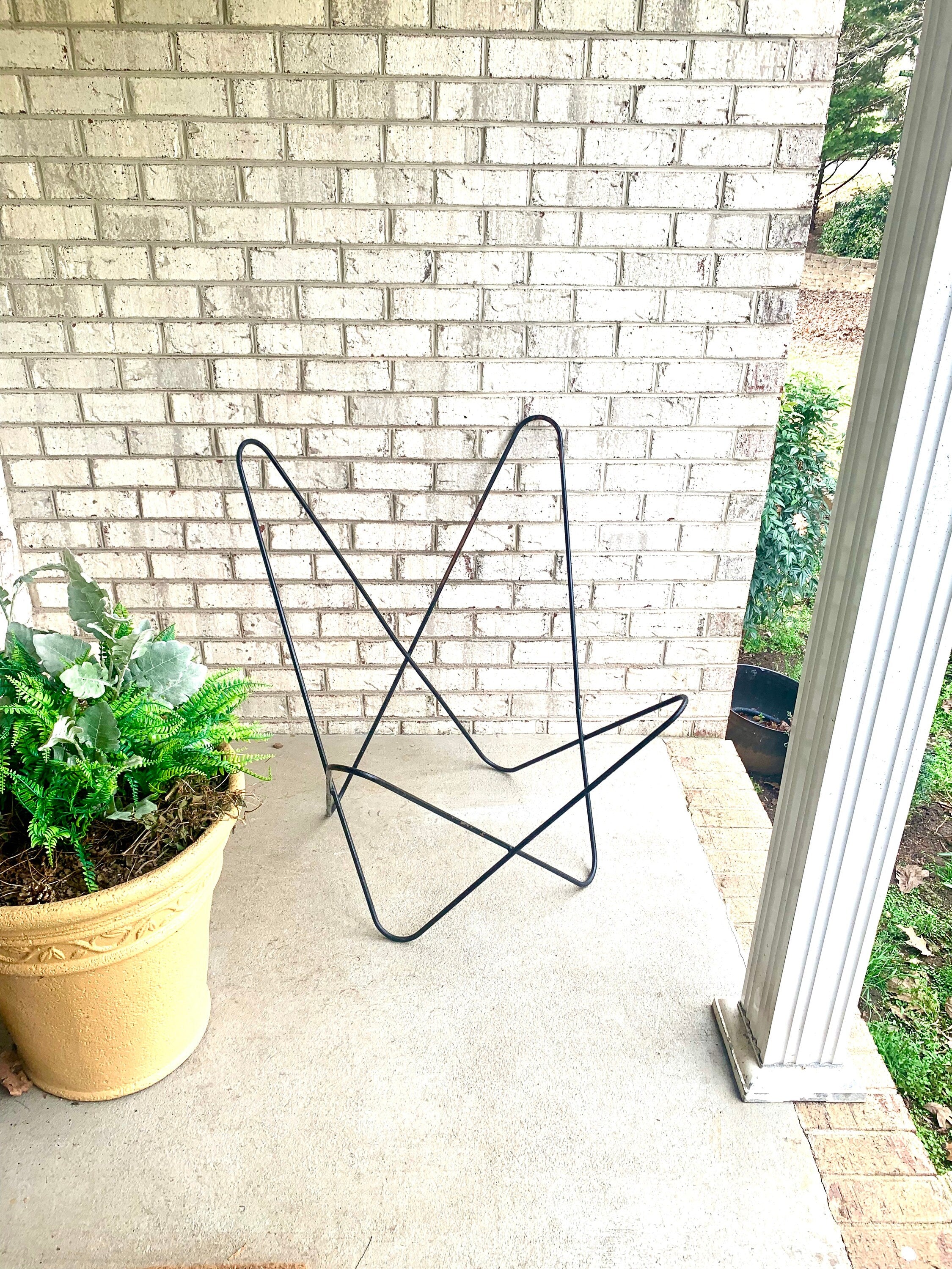 Vtg XL Knoll Butterfly Chair Frame | Steel Butterfly Lounge Chair Frame | Classic XL Jorge Ferrari-Hardoy Chair Frame | MCM Lounge Chair
