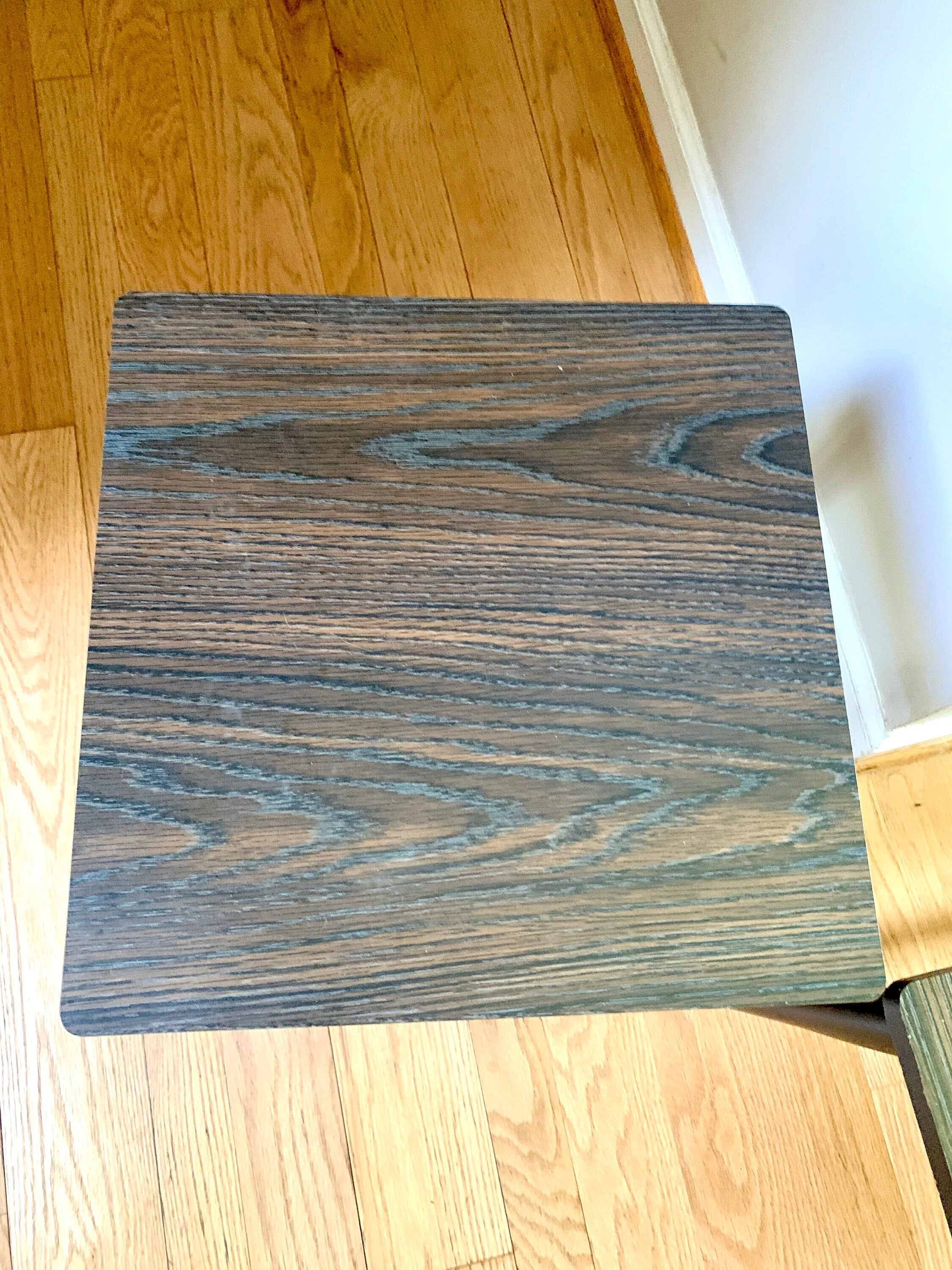 Vtg MCM Square Formical Table | Small Faux Wood Patio Table |  Plant Stand Table| Small Mid Century Table With Wood Legs| Price is for 1