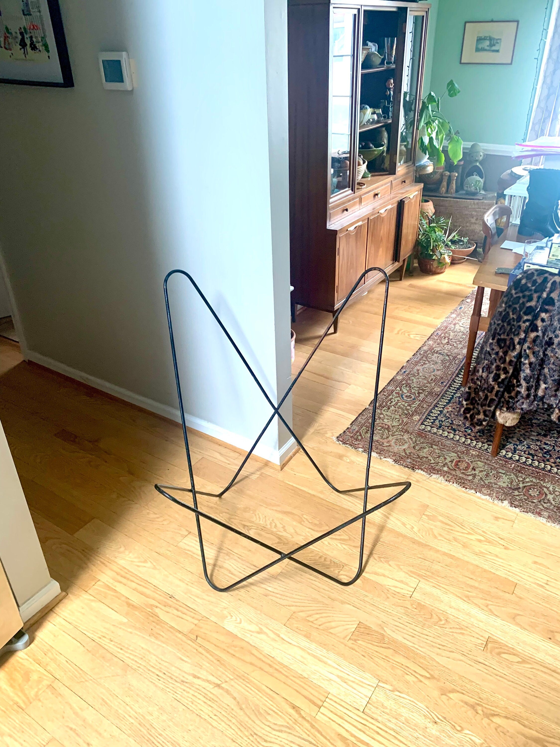 Vtg XL Knoll Butterfly Chair Frame | Steel Butterfly Lounge Chair Frame | Classic XL Jorge Ferrari-Hardoy Chair Frame | MCM Lounge Chair