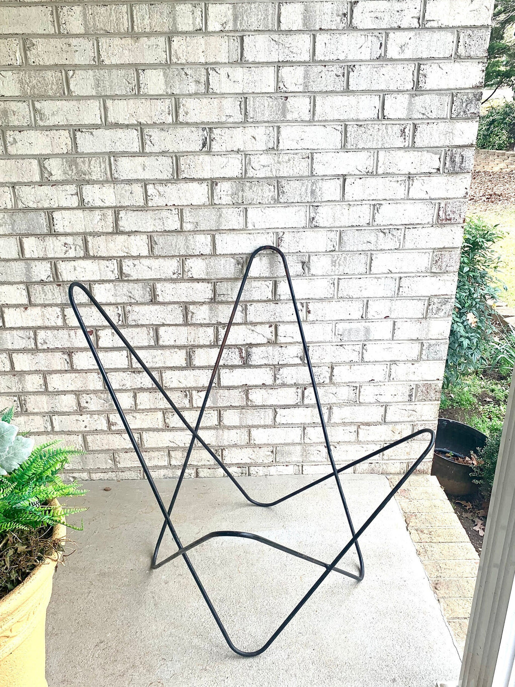 Vtg XL Knoll Butterfly Chair Frame | Steel Butterfly Lounge Chair Frame | Classic XL Jorge Ferrari-Hardoy Chair Frame | MCM Lounge Chair