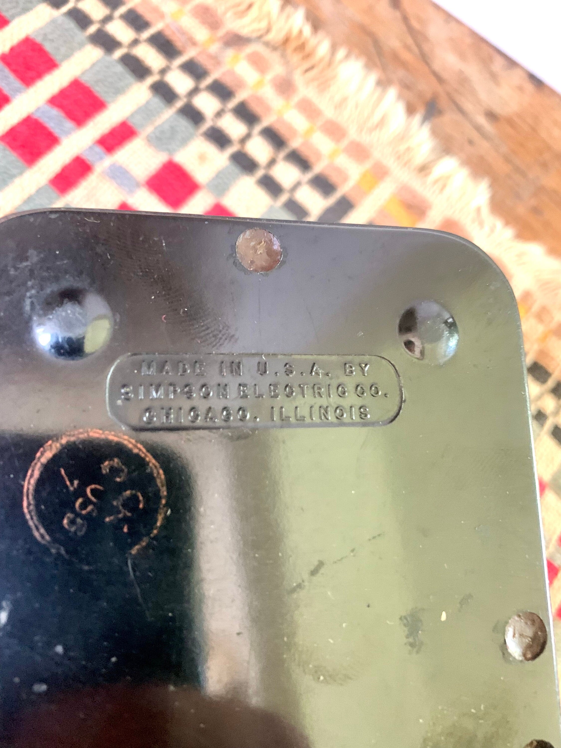 Vtg Simpson 370 Amp Meter | Simpson Electric Co Amp Meter| Simpson Model 370 Amp Meter| Vtg Amperes Meter| Alternating Current Meter