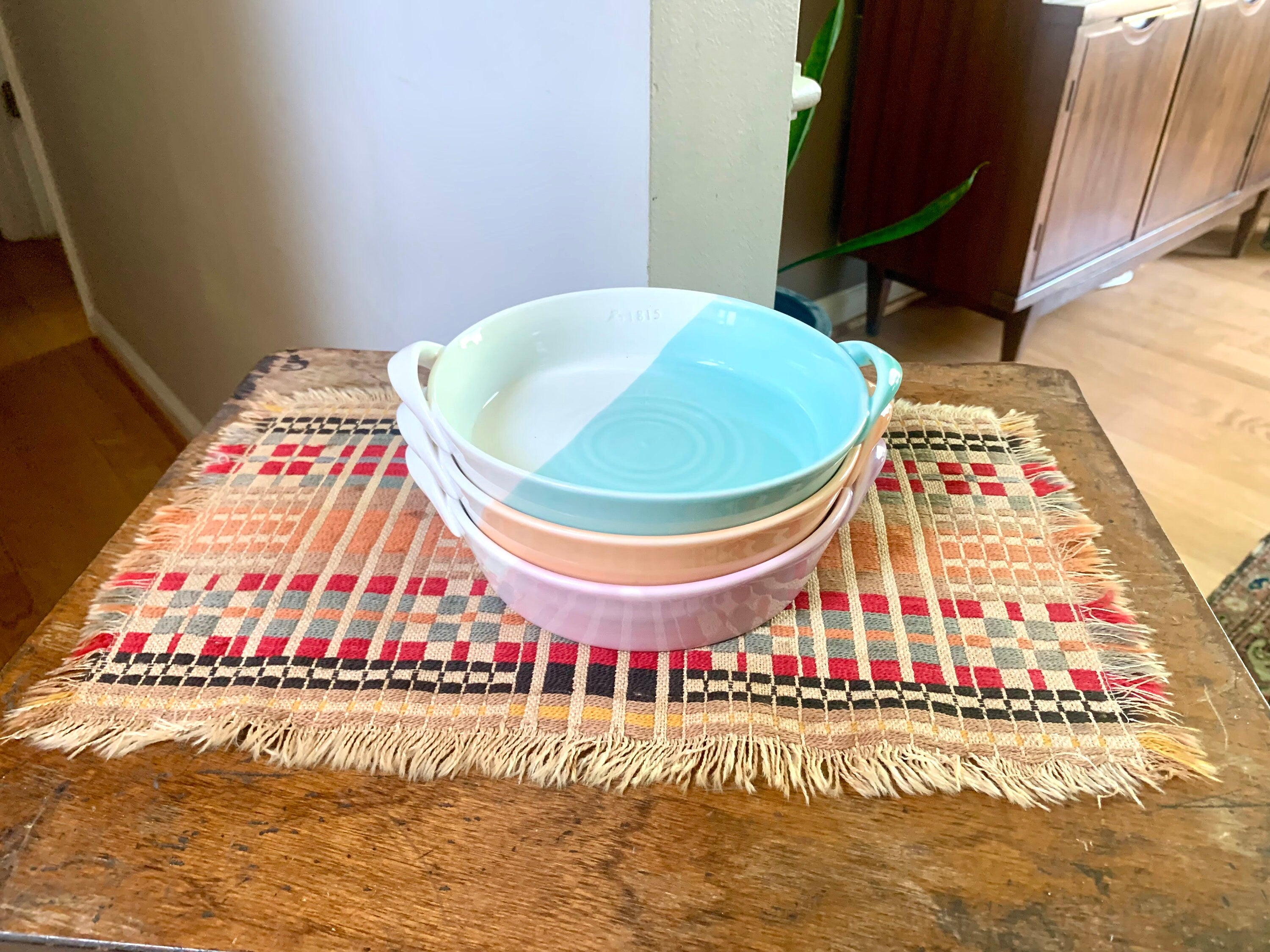 Vtg Royal Doulton 1815 Bowls | Pastel Porcelain Pasta Bowls | Stacking Porcelain Bowls | MCM Bowls | 1815 English Bowls