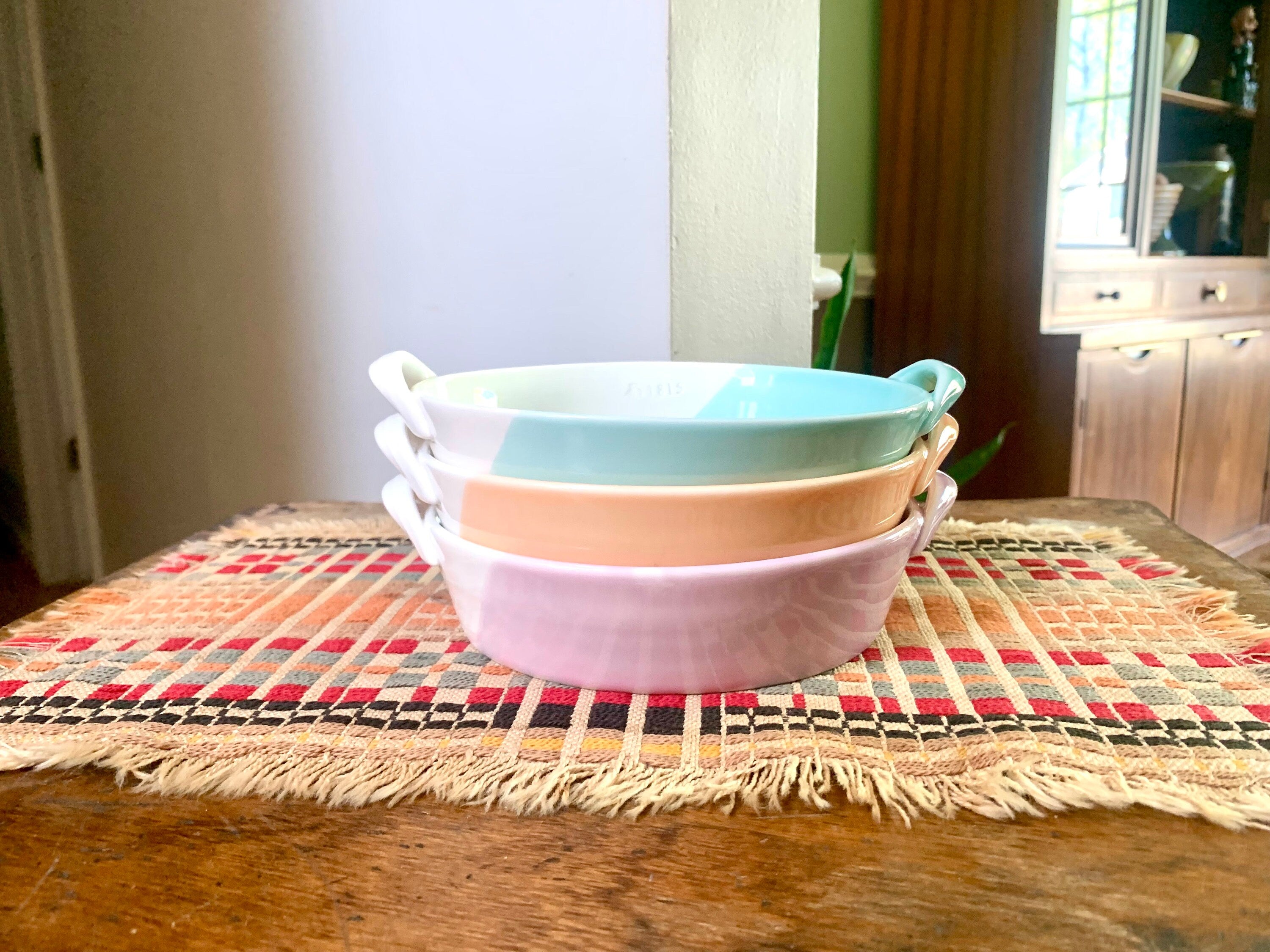 Vtg Royal Doulton 1815 Bowls | Pastel Porcelain Pasta Bowls | Stacking Porcelain Bowls | MCM Bowls | 1815 English Bowls
