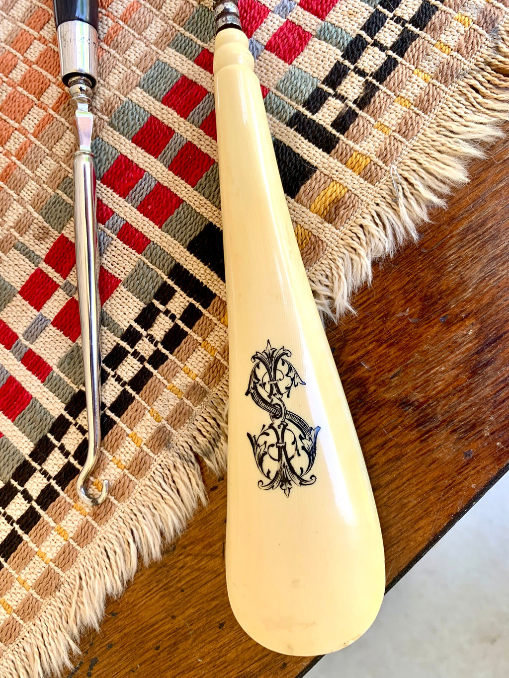 Vintage Lot of 4 Art Deco Button Hooks | Shoe Horn and Button Hooks | Monogrammed Button Hooks | Boot Button Hooks | Shoe Button Hooks