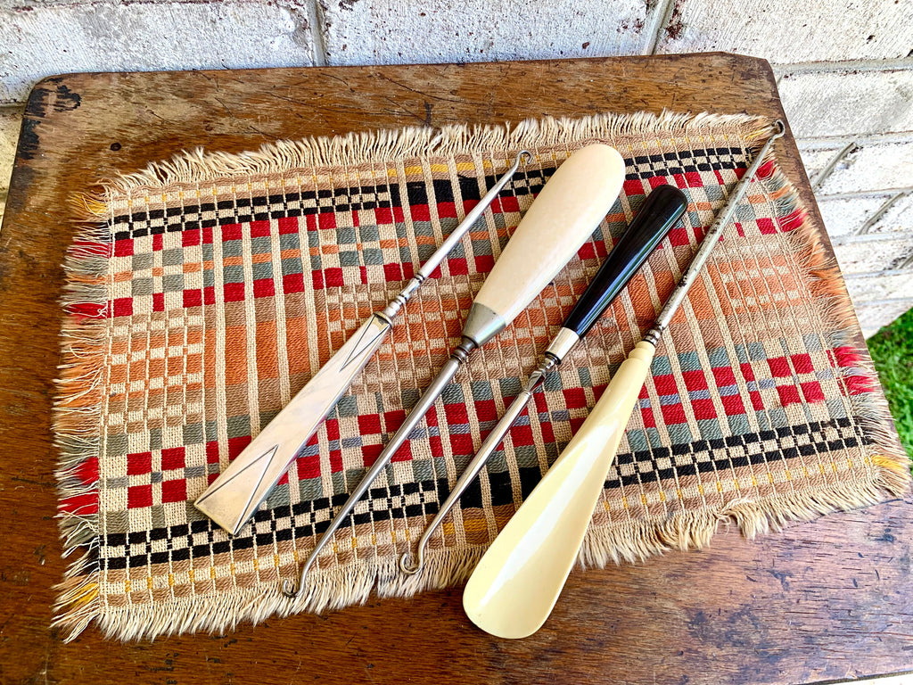 Vintage Lot of 4 Art Deco Button Hooks | Shoe Horn and Button Hooks | Monogrammed Button Hooks | Boot Button Hooks | Shoe Button Hooks