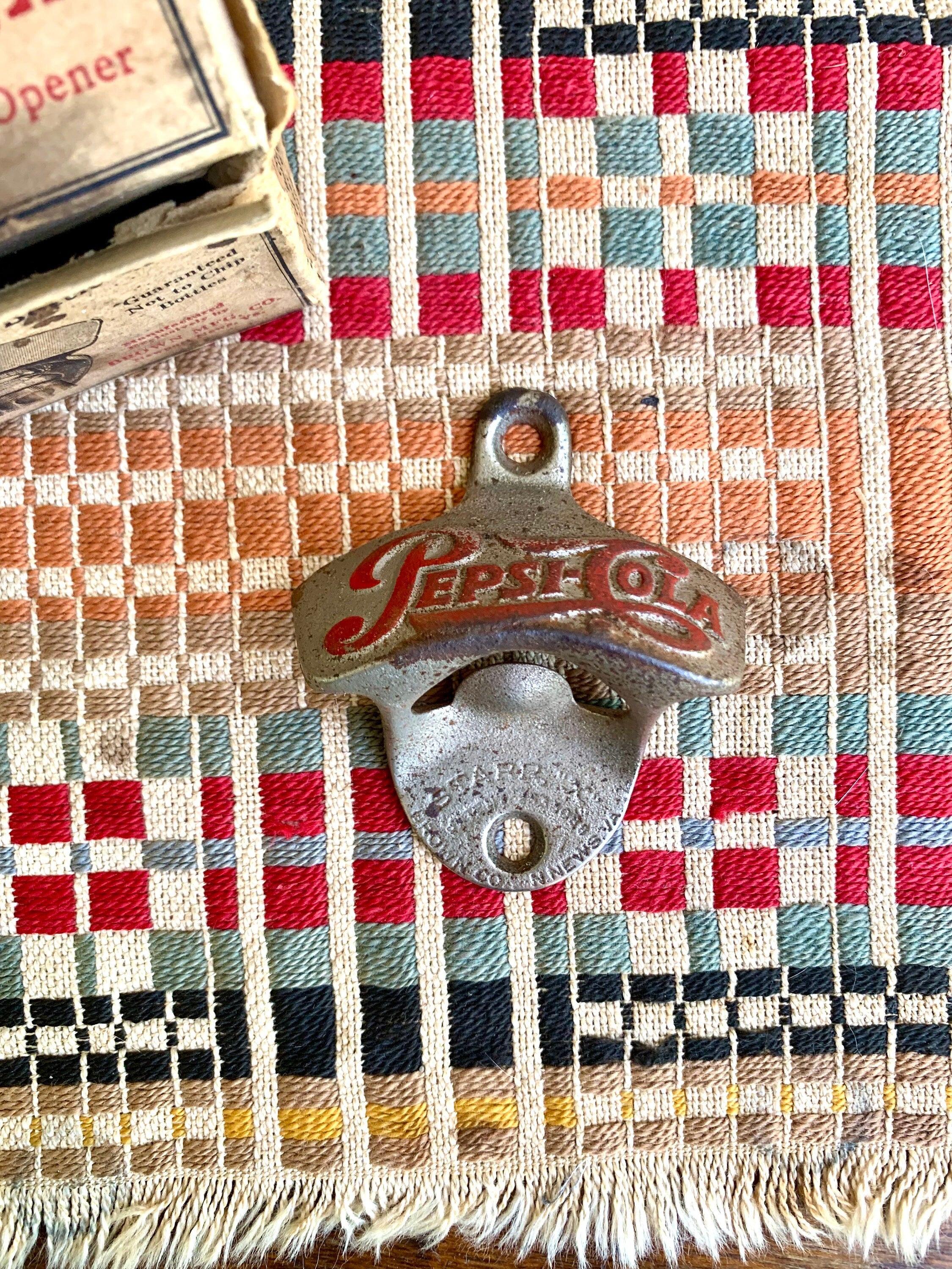 Vintage Pepsi Cola Bottle Opener | The Starr "X" Stationary Bottle Opener | Original Pepsi Cola Bottle Opener in Original Box | Made In USA