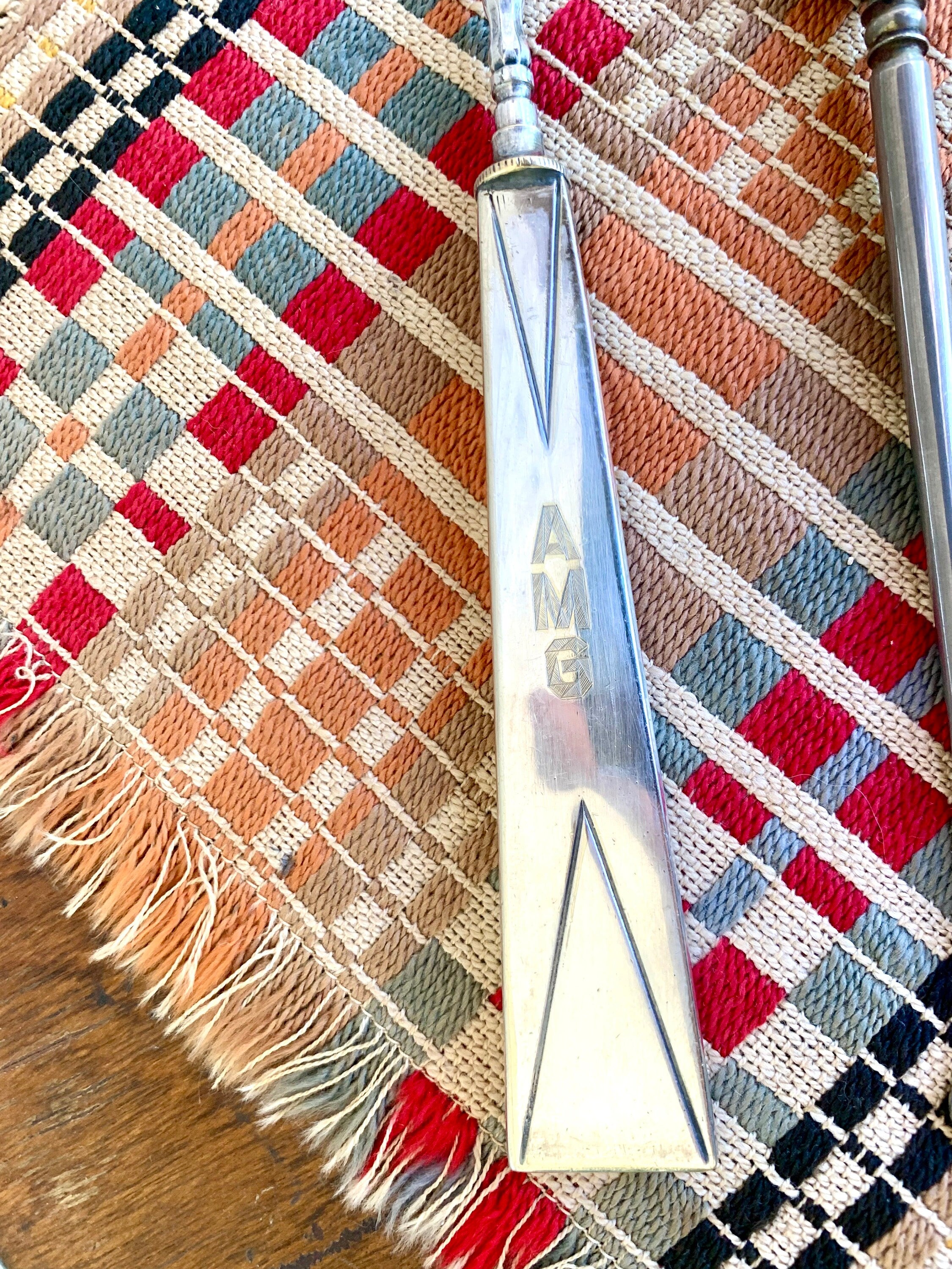 Vintage Lot of 4 Art Deco Button Hooks | Shoe Horn and Button Hooks | Monogrammed Button Hooks | Boot Button Hooks | Shoe Button Hooks