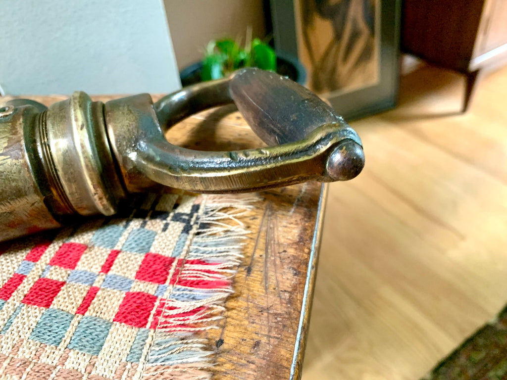 Antique Brass Perko Bilge Pump | Brass Hand Bilge Pump | Brass Hand Pump | Wood Handle Brass Perko Bilge Pump | 20"  Perko Bilge Pump