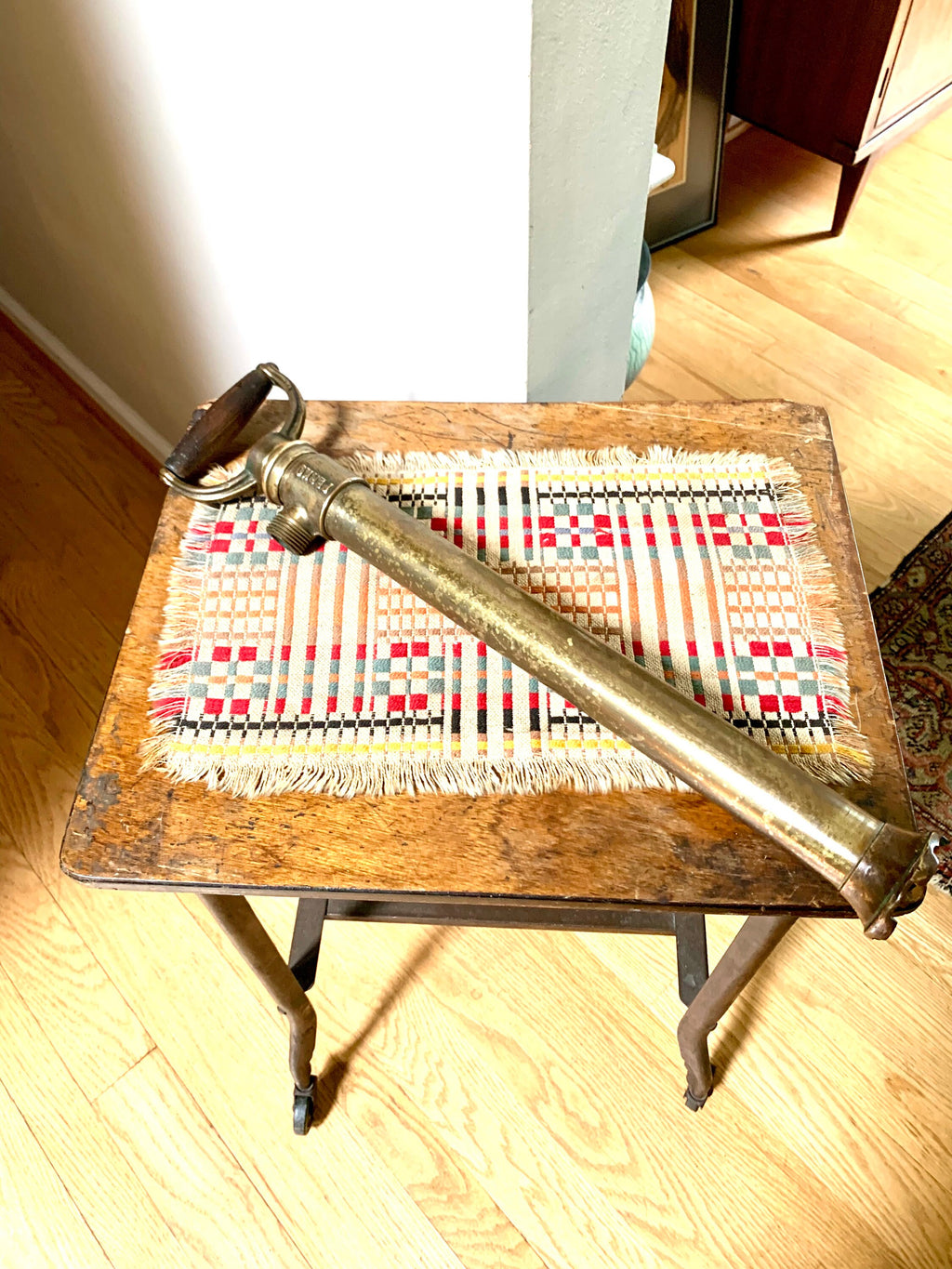 Antique Brass Perko Bilge Pump | Brass Hand Bilge Pump | Brass Hand Pump | Wood Handle Brass Perko Bilge Pump | 20"  Perko Bilge Pump