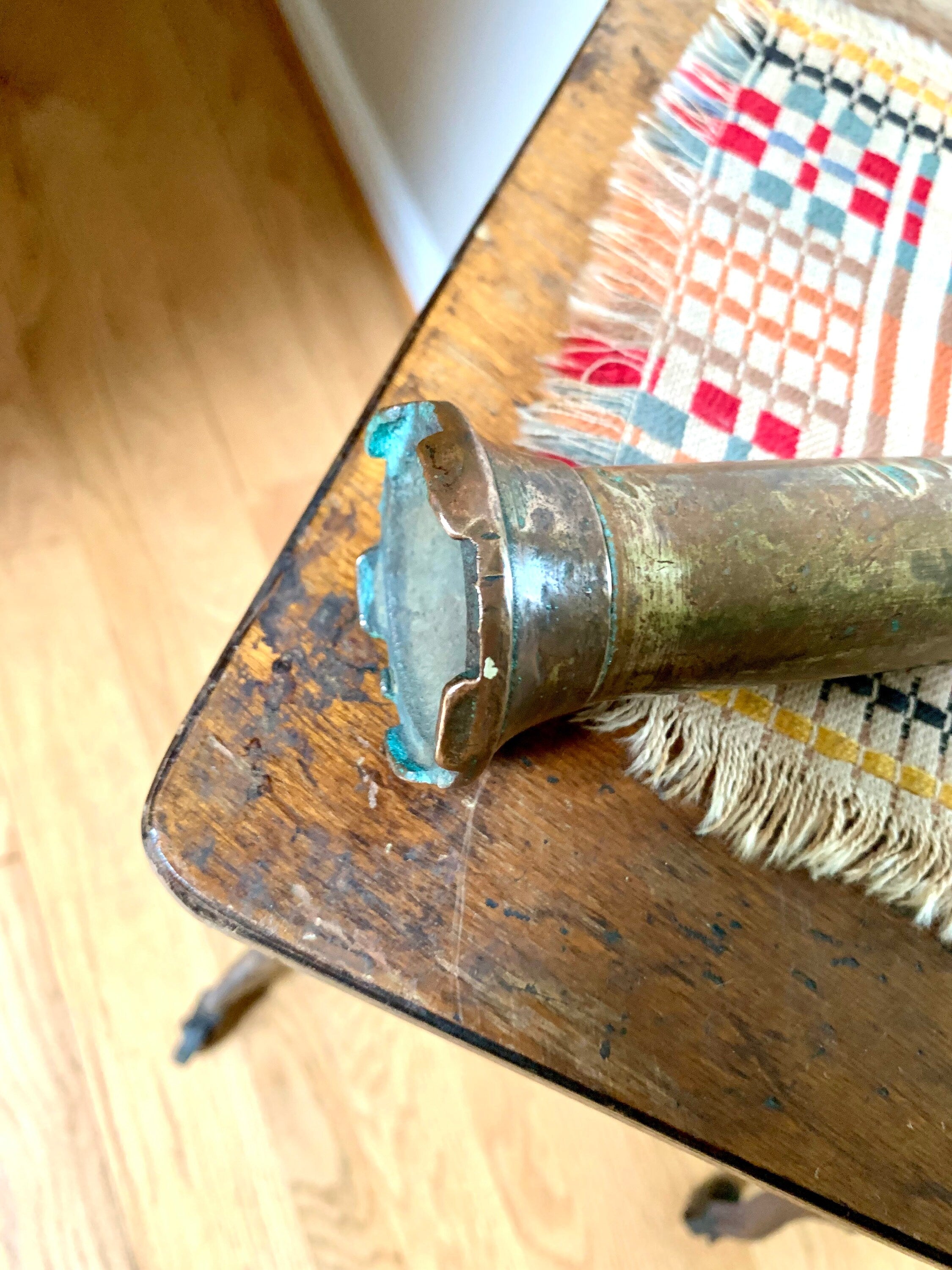 Antique Brass Perko Bilge Pump | Brass Hand Bilge Pump | Brass Hand Pump | Wood Handle Brass Perko Bilge Pump | 20"  Perko Bilge Pump