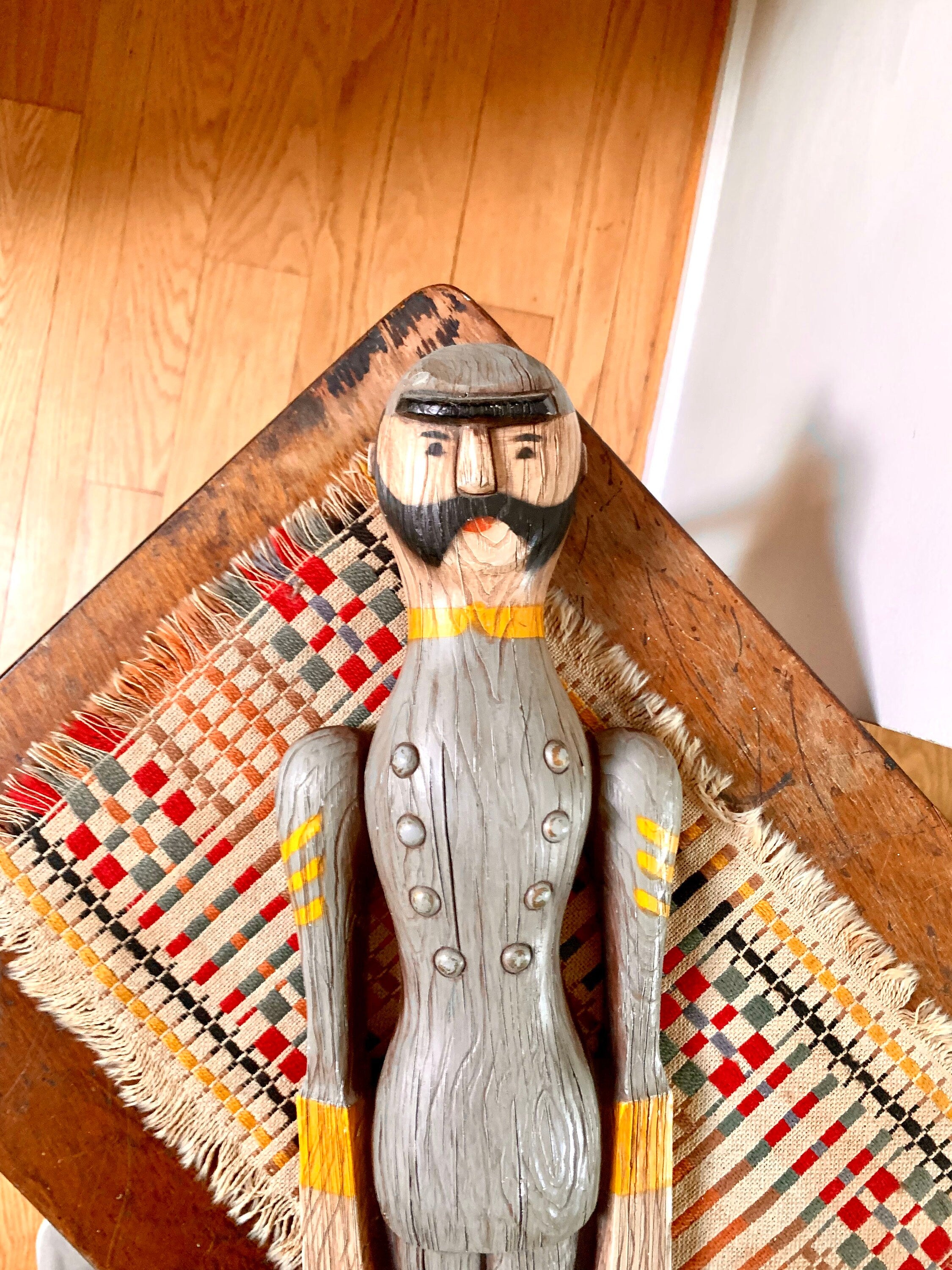 Richter Chalkware Wall Plaque | Vintage Windmill Arm Soldier Chalkware Wall Hanging | Richter Chalkware Art | 1960's Chalkware