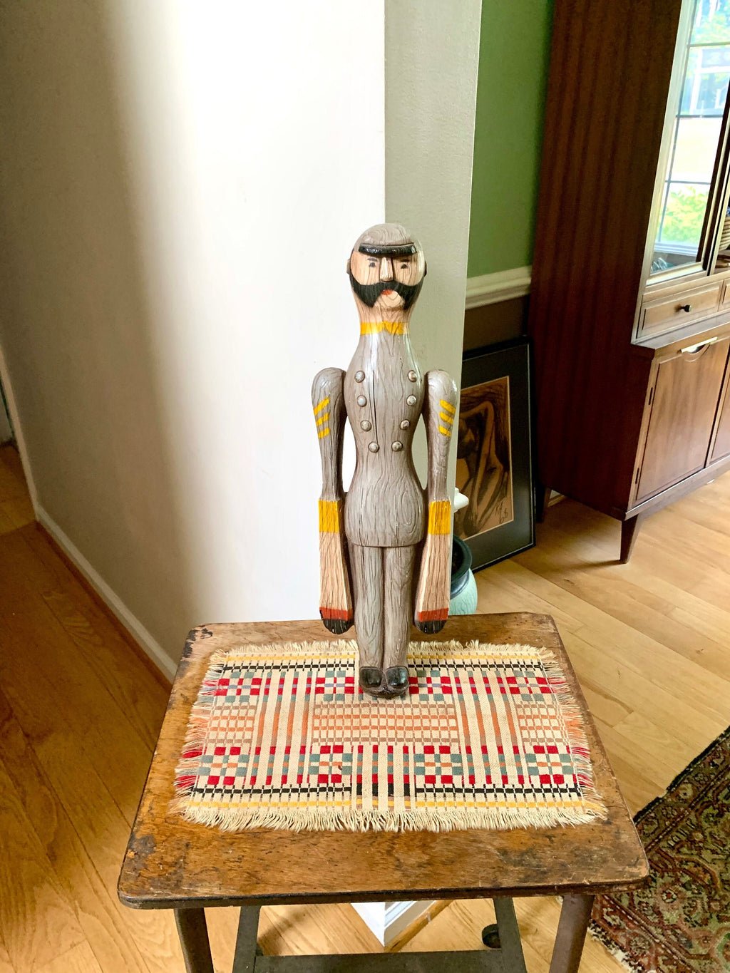 Richter Chalkware Wall Plaque | Vintage Windmill Arm Soldier Chalkware Wall Hanging | Richter Chalkware Art | 1960's Chalkware