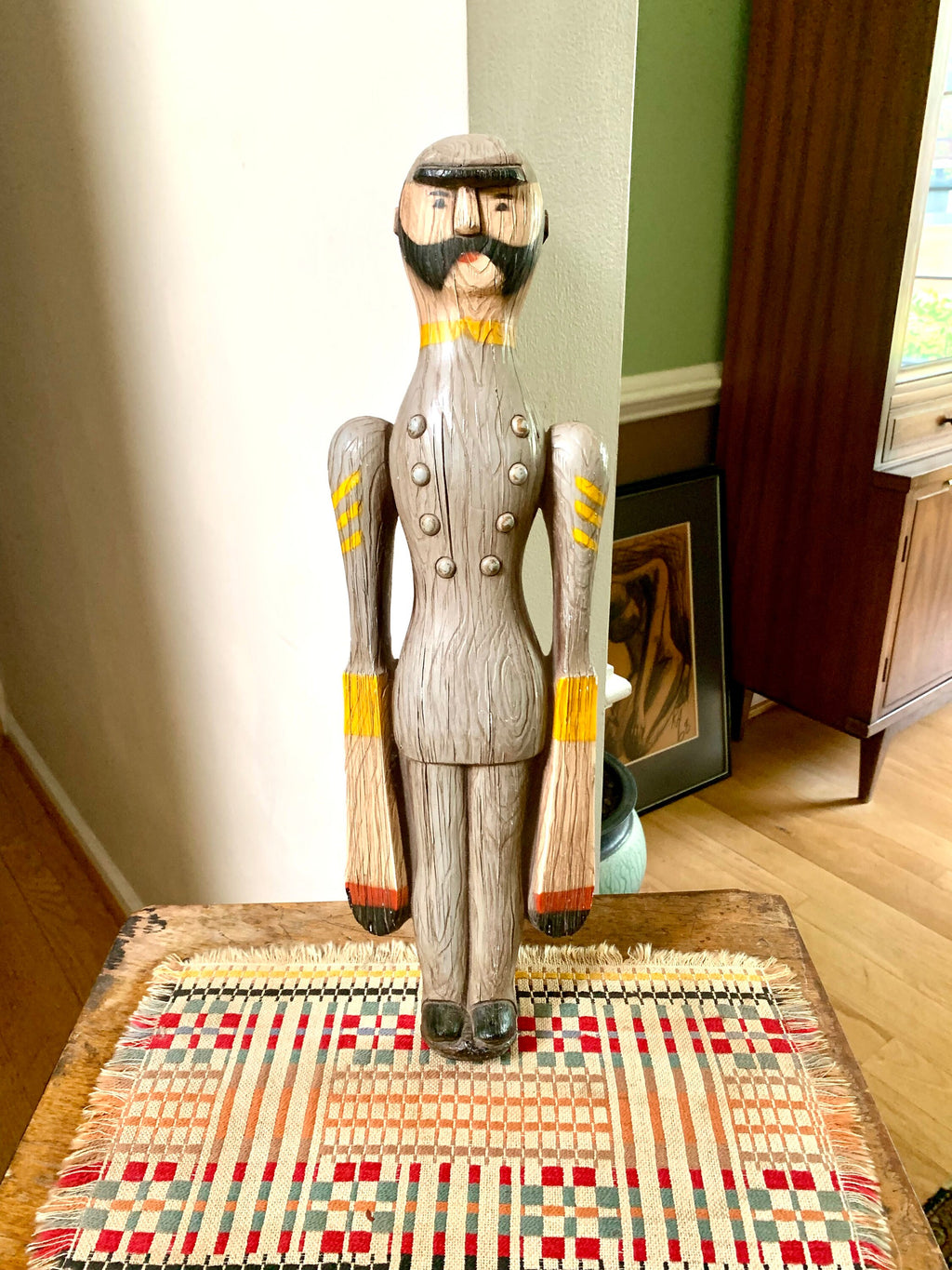 Richter Chalkware Wall Plaque | Vintage Windmill Arm Soldier Chalkware Wall Hanging | Richter Chalkware Art | 1960's Chalkware