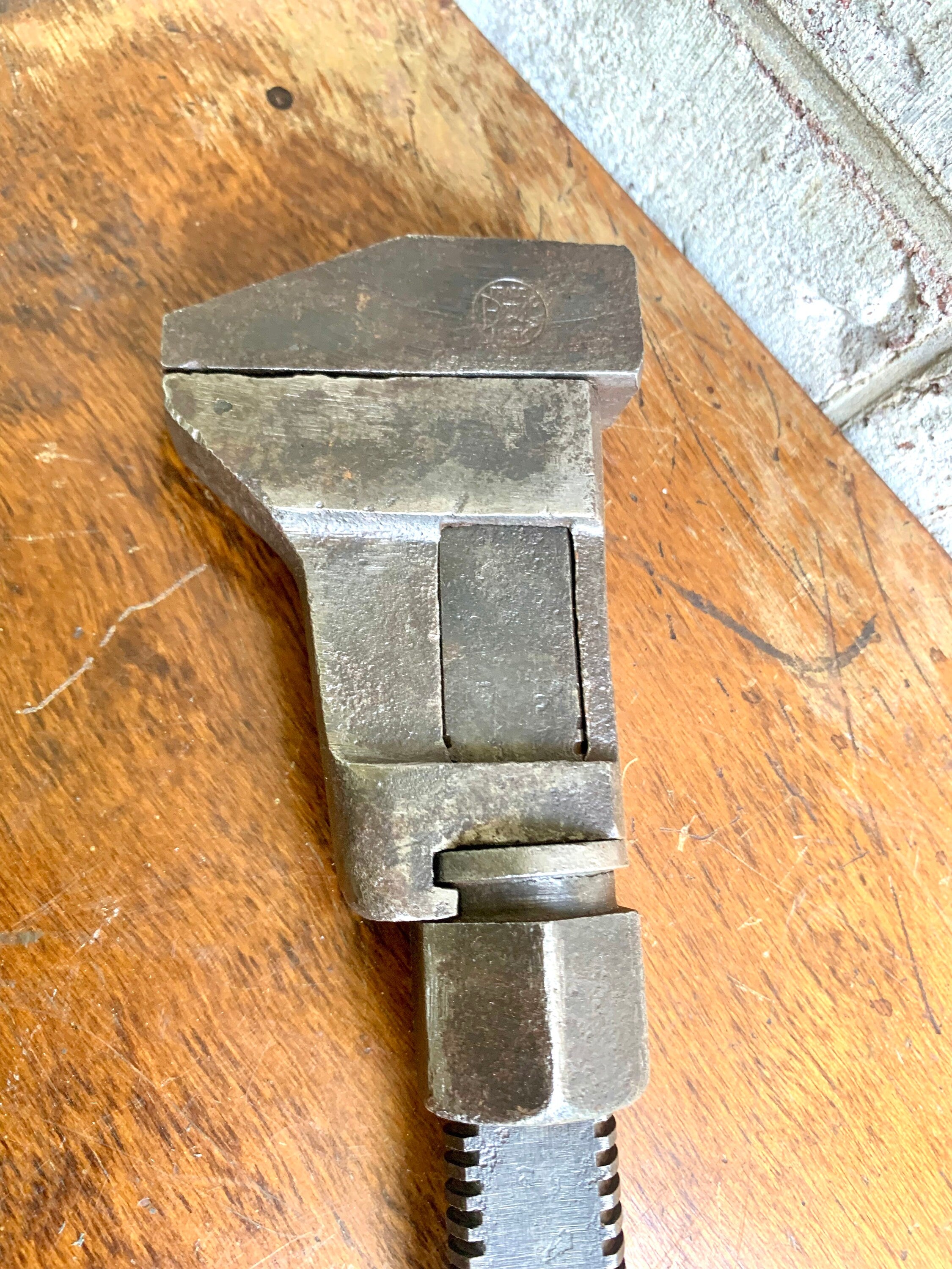 Vtg Bemis & Call Co. Railroad Monkey Wrench | Bemis and Call Pipe Wrench | 15 1/4" Railroad Adjustable Wrench | Distressed Wrench