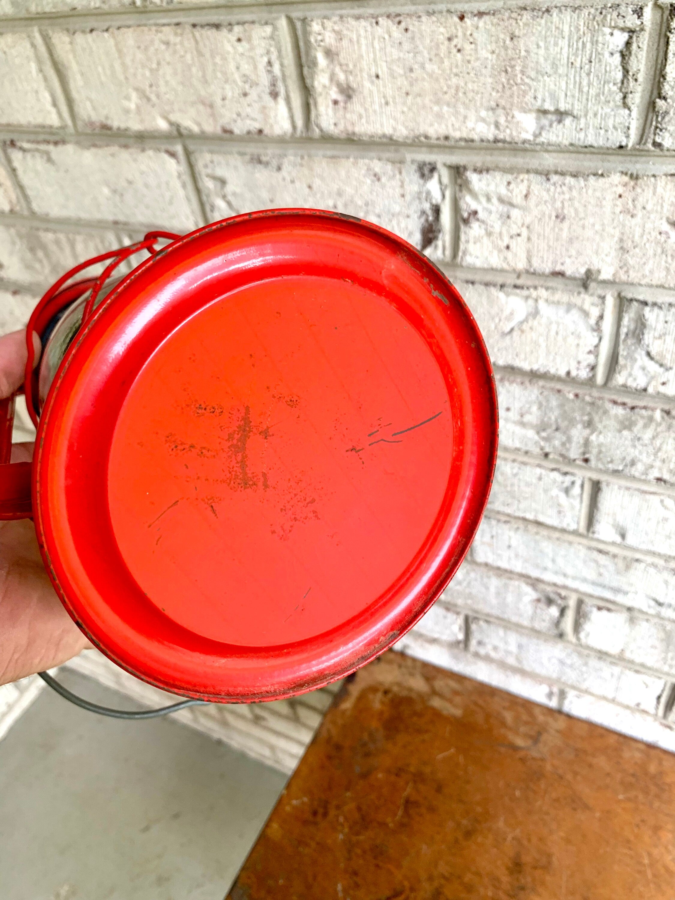 Vtg Red Dietz Junior Lantern | Vtg Dietz Junior Railroad Lantern | Rustic Kerosine Lantern | New York Red No. 20 Lantern