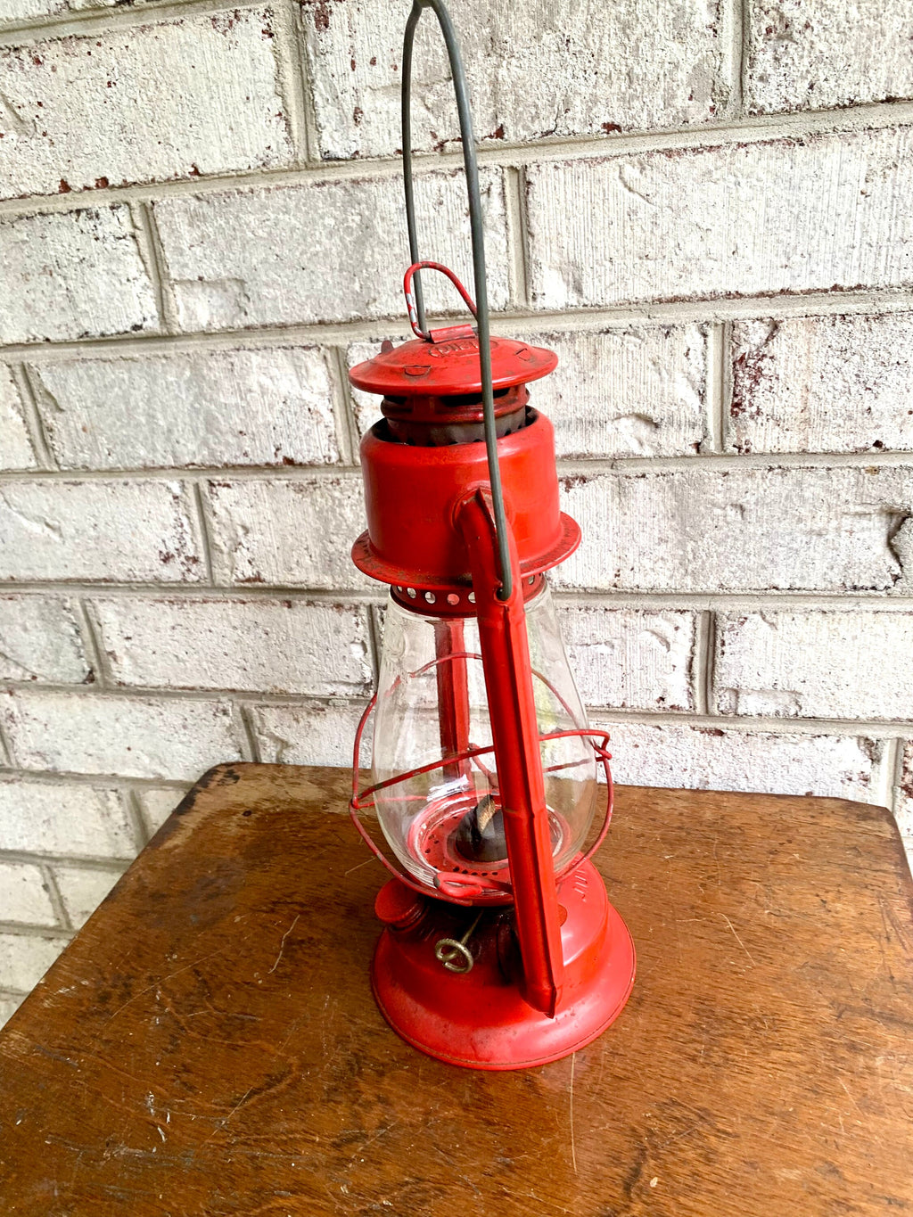 Vtg Red Dietz Junior Lantern | Vtg Dietz Junior Railroad Lantern | Rustic Kerosine Lantern | New York Red No. 20 Lantern