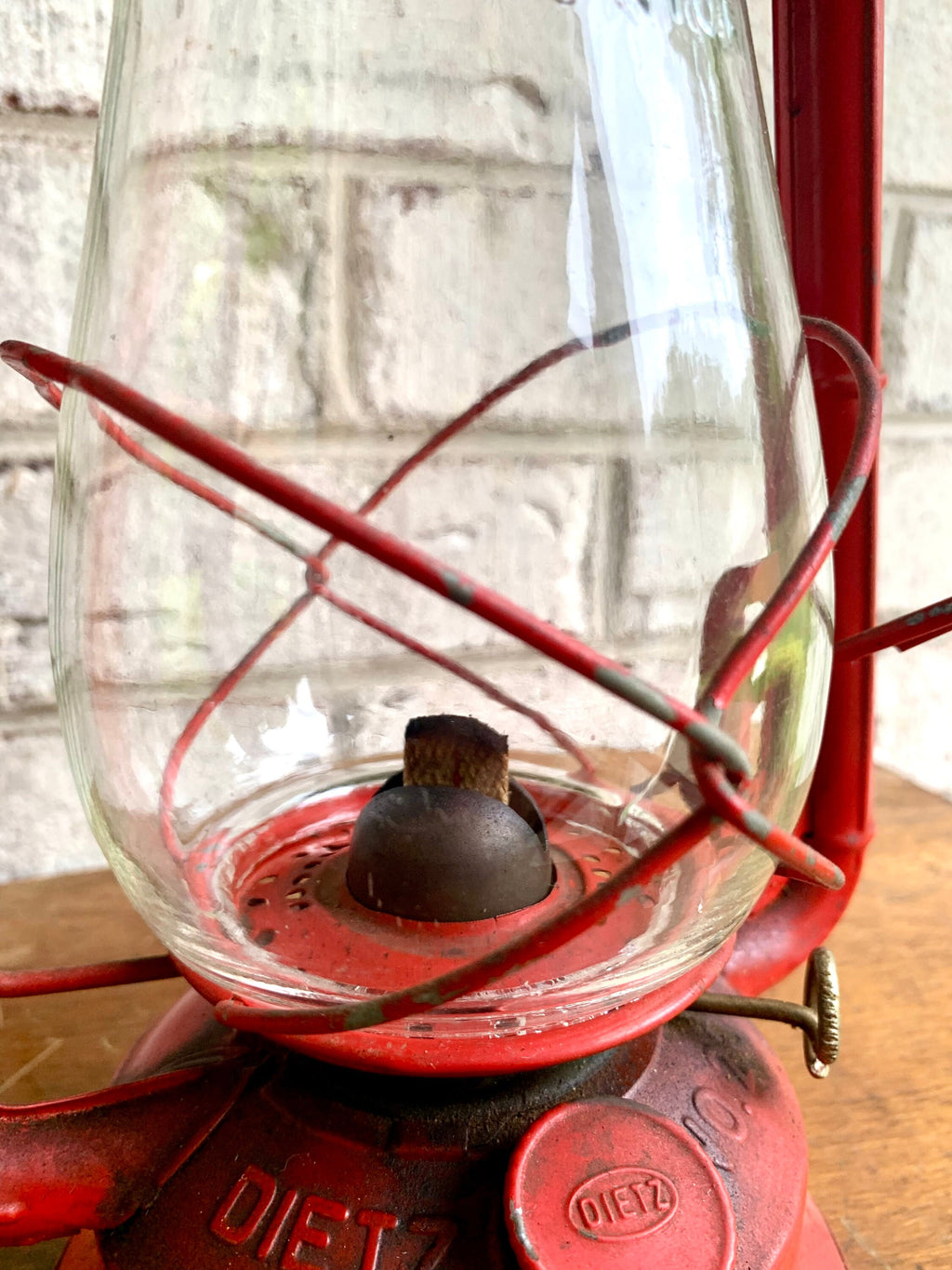Vtg Red Dietz Junior Lantern | Vtg Dietz Junior Railroad Lantern | Rustic Kerosine Lantern | New York Red No. 20 Lantern