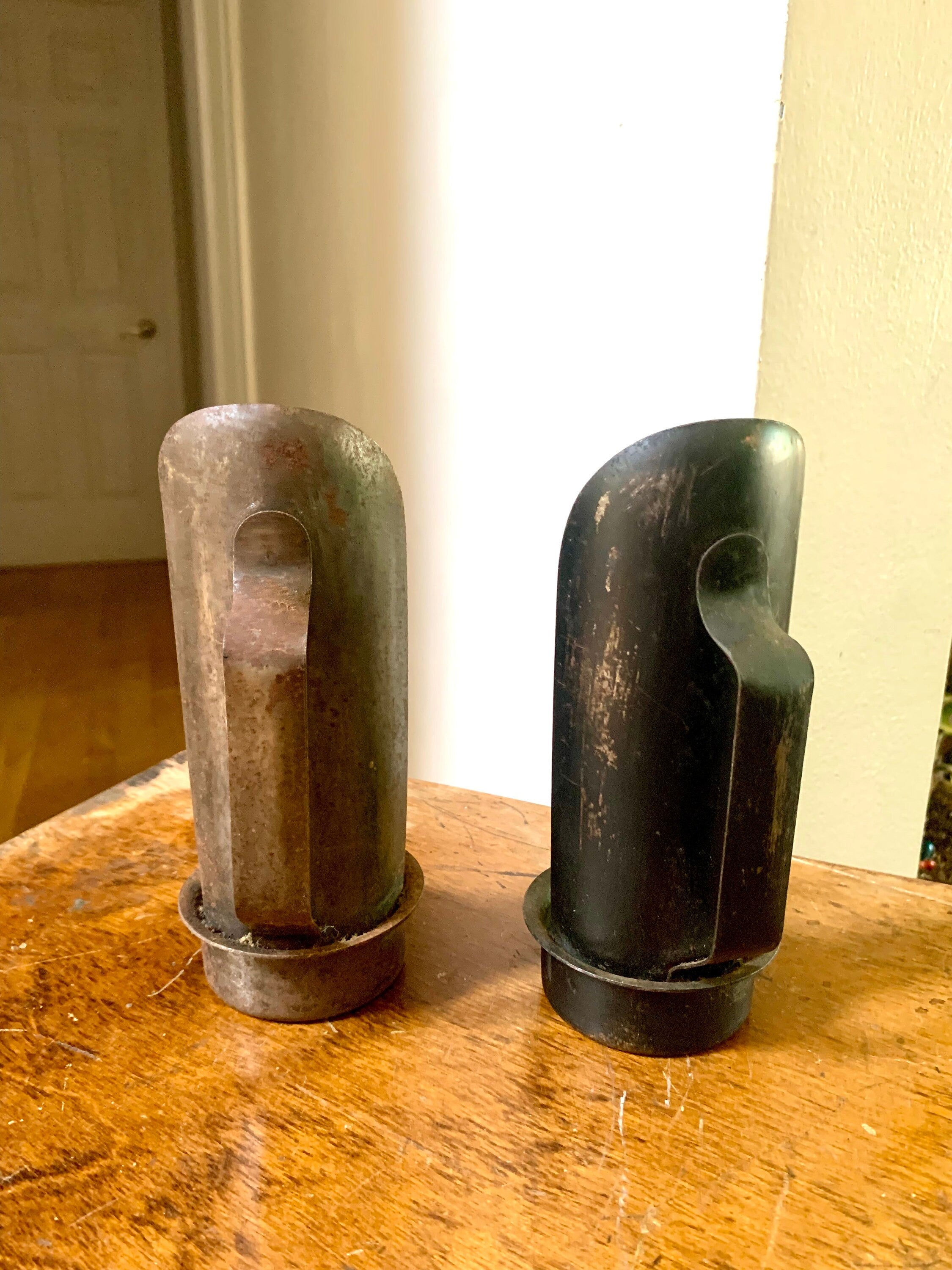 Pair of 2 Rustic Candleholders | Primitive Candleholders | Rustic Wall or Table Top Candleholders | Handheld Candlestick Holders