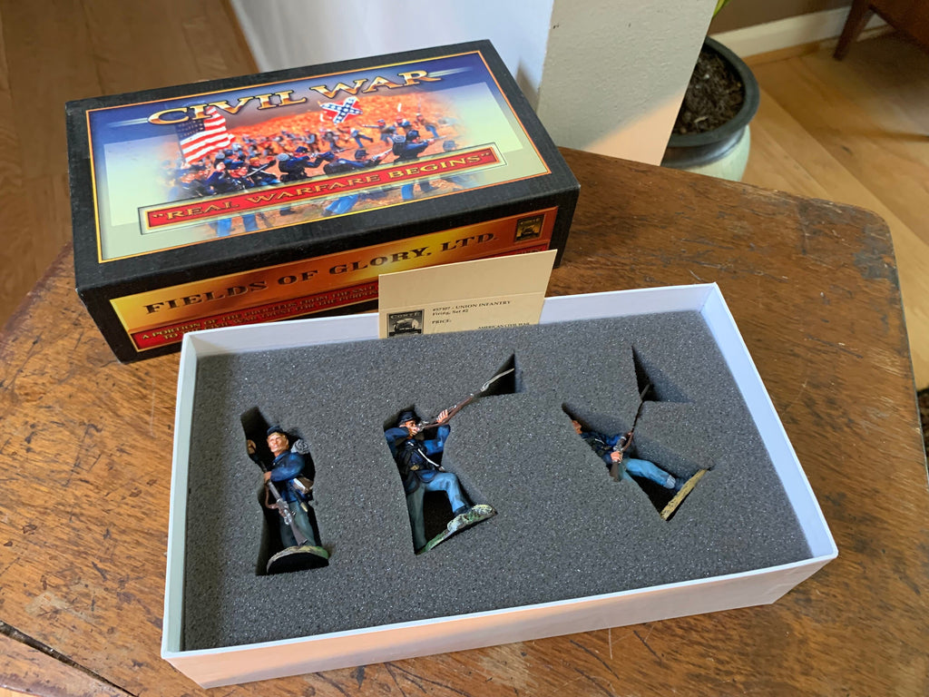 Conte Collectibles ACW 57107 Union Firing Set Civil War Figurines | Conte Collectibles Civil War Set | Civil War Metal Figurine Set