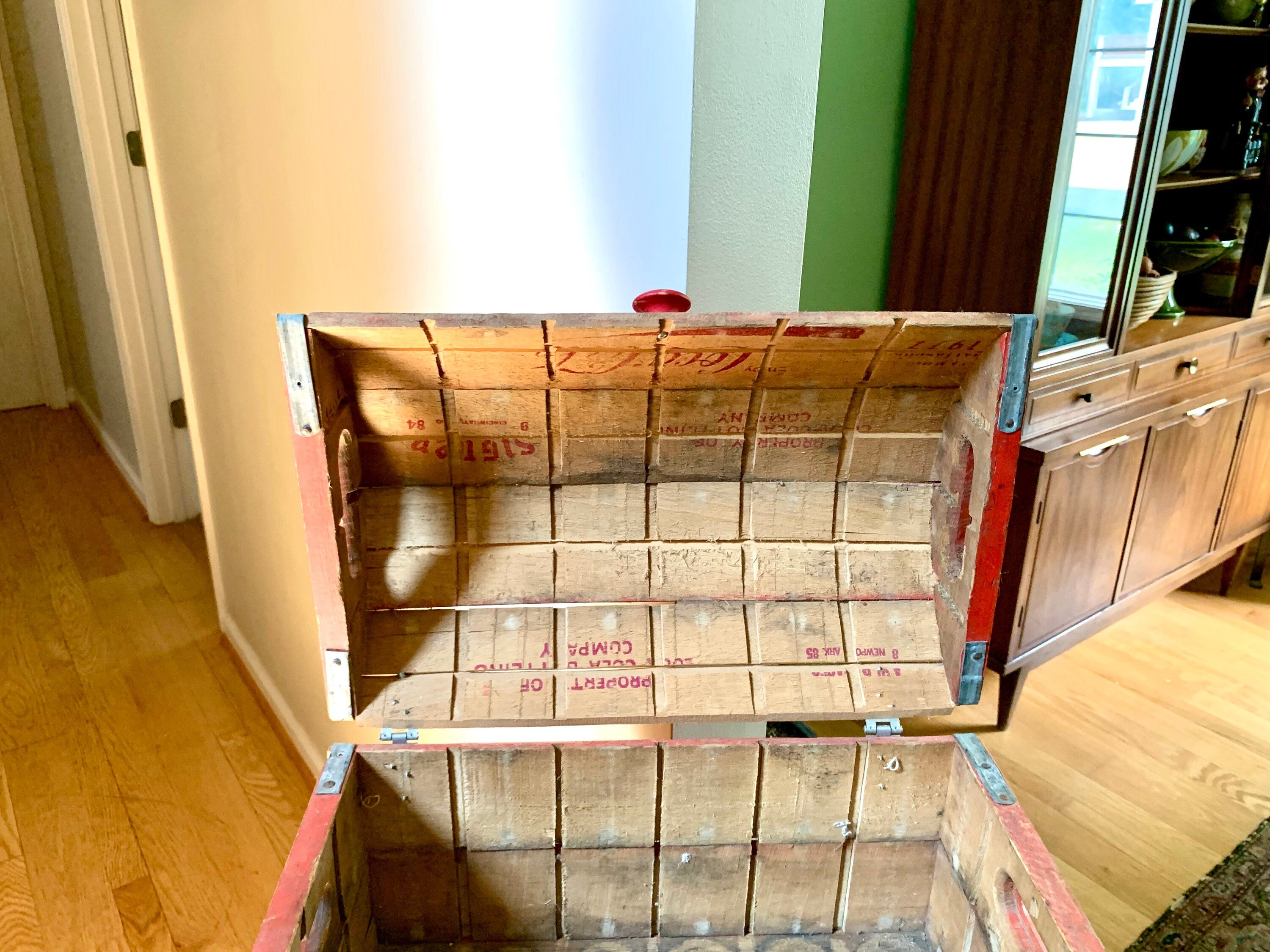 Vintage Coca-Cola Wood Crate Chest | Coca Cola Wood Trunk | Coca-Cola Storage Chest | Domed Top Coca Cola Crate | Unique Coke Chest