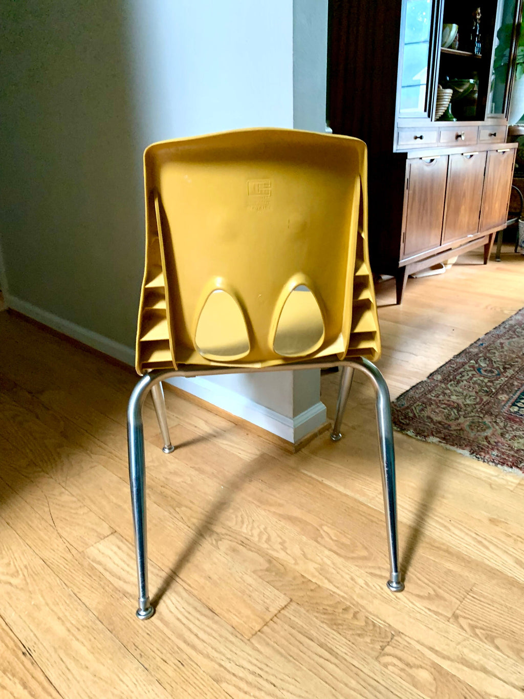 Vintage MCM Carter Craft Profile Chair | Plastic MCM Stackable Chair | Molded Yellow Child's Chair | Plastic School Chair (Copy) (Copy)