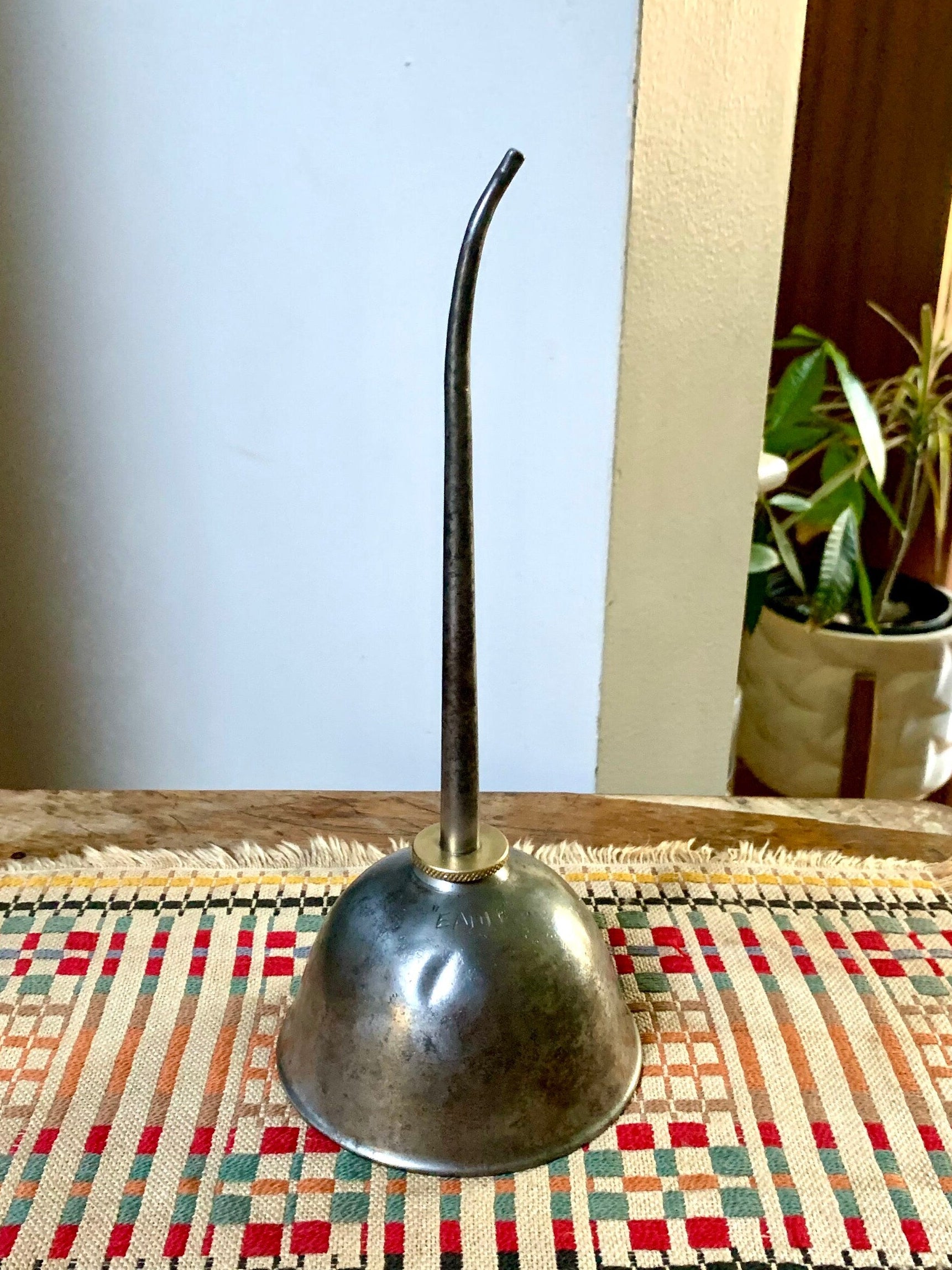 Vintage Metal Eagle Oil Can | Metal Eagle Oiler Can | Thumb Oil Can | Distressed Metal Oil Can | Industrial Oil Can