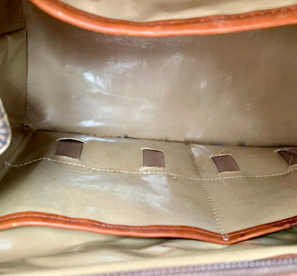 Vtg French Company Tweed Shoulder Bag | Tweed French Weekender Bag | MCM Tweed Bag |Tweed Crossbody Bag