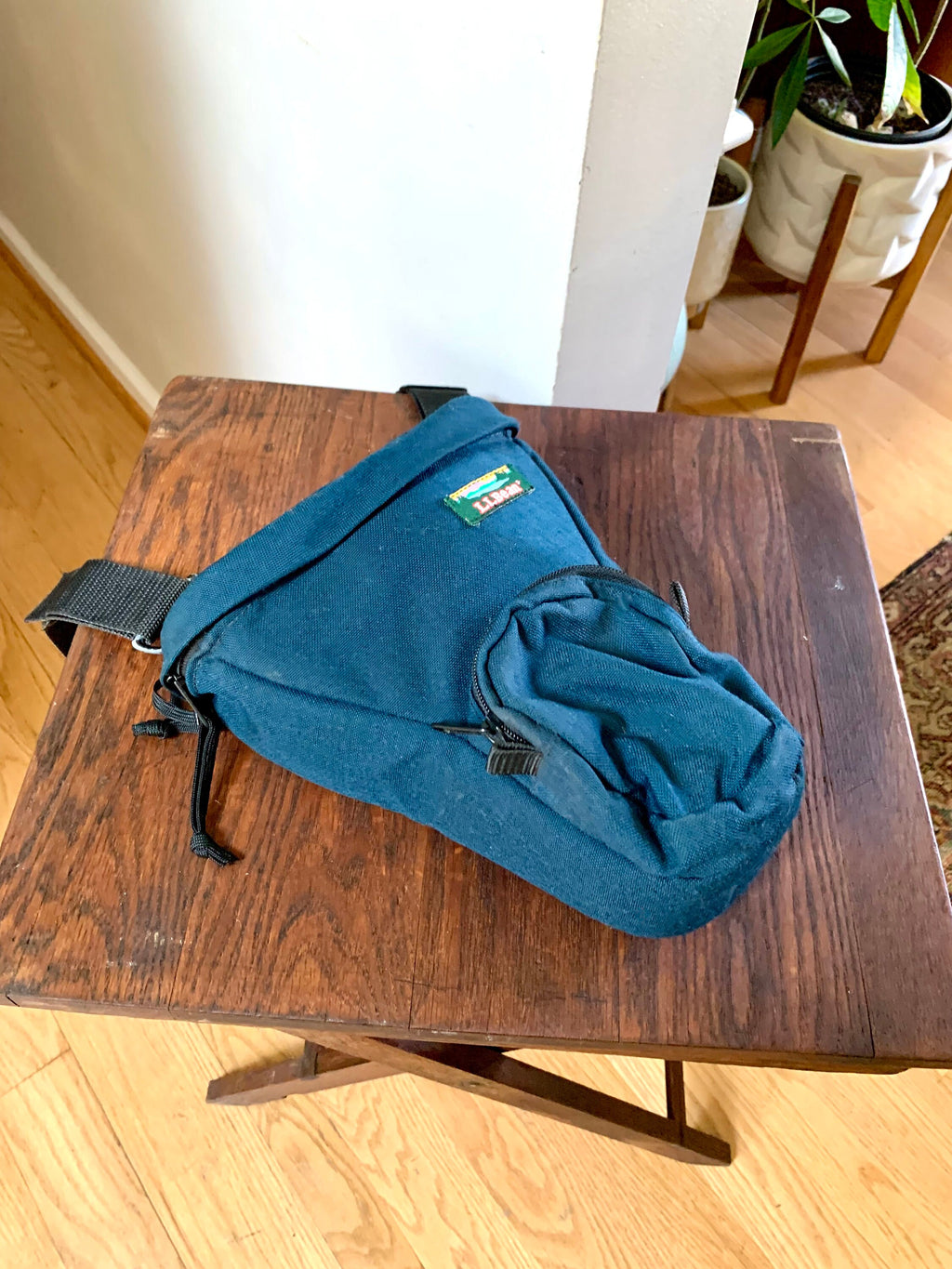 Vtg L.L. Bean Canvas Camera Bag | L.L. Bean Shoulder Strap Camera Bag | 90's Camera Shoulder Bag | Blue  L.L. Bean Shoulder Bag