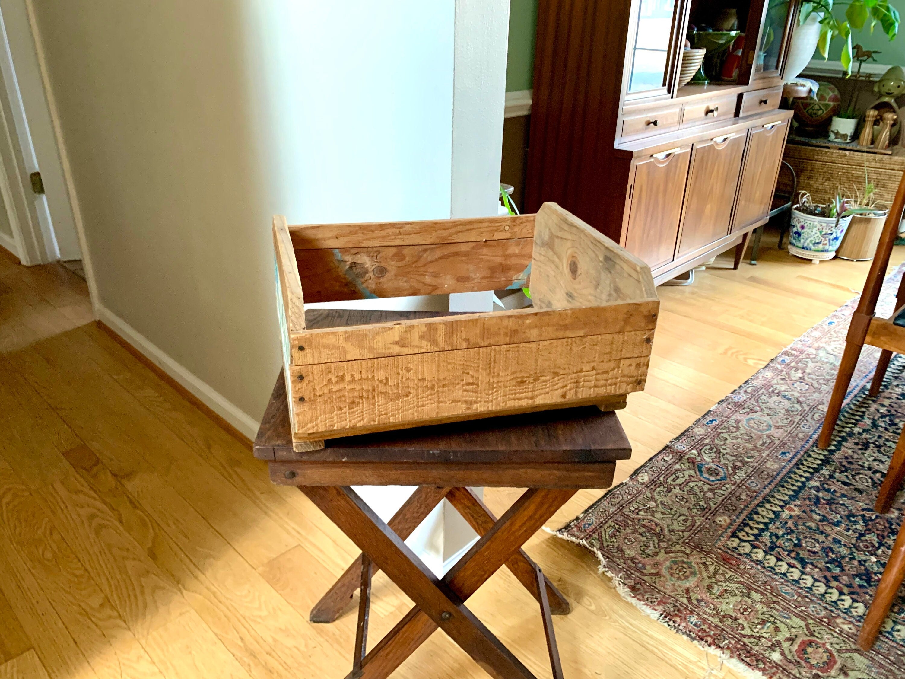 Vtg Wood Lynn's Finest Grape Crate | Wooden Grape Crate | Rustic Storage Greenleaf Farms Advertisement Box | Thompson Grapes Box