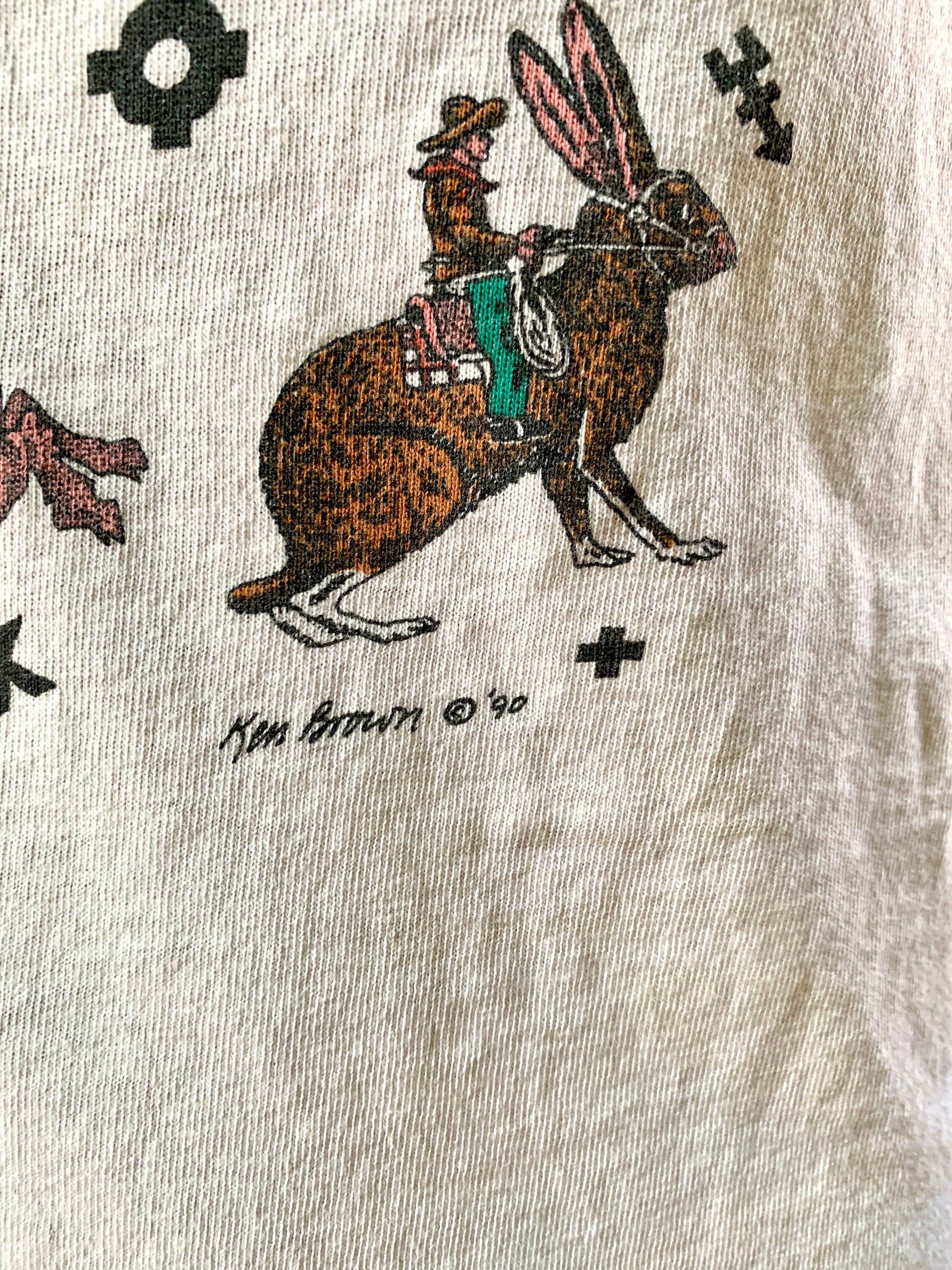 Vtg Ken Brown T-Shirt | 90's Single Stitch Ken Brown T-Shirt | Western Ken Brown Graphic T-Shirt | Large Ken Brown | Original Ken Brown
