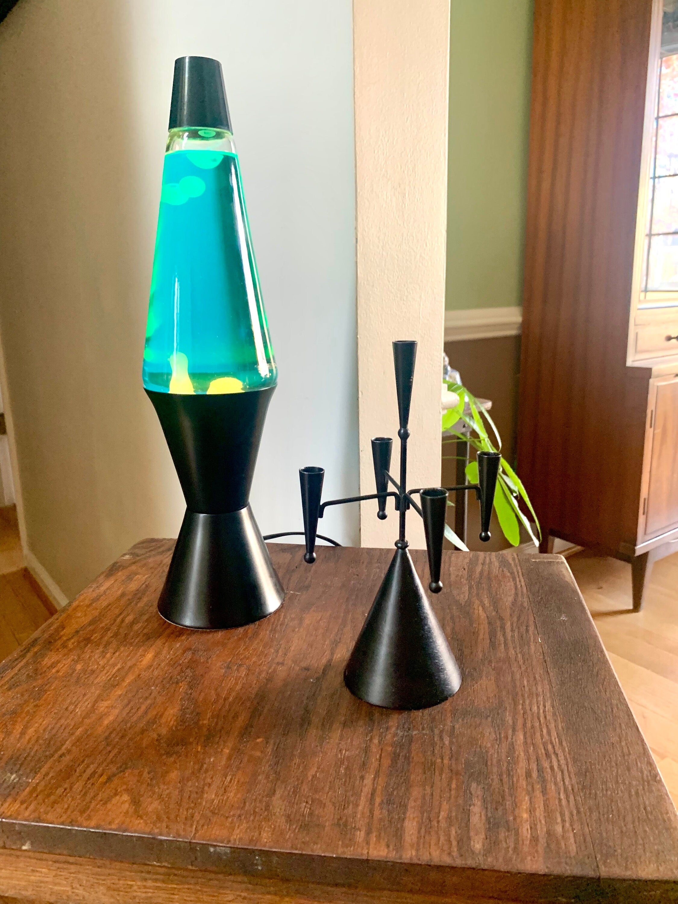 Vtg MCM Gunnar Ander Candelabra | Black Metal Ystad Metall Candelabra | Small Candlestick Holder | MCM Swedish Candle Holder