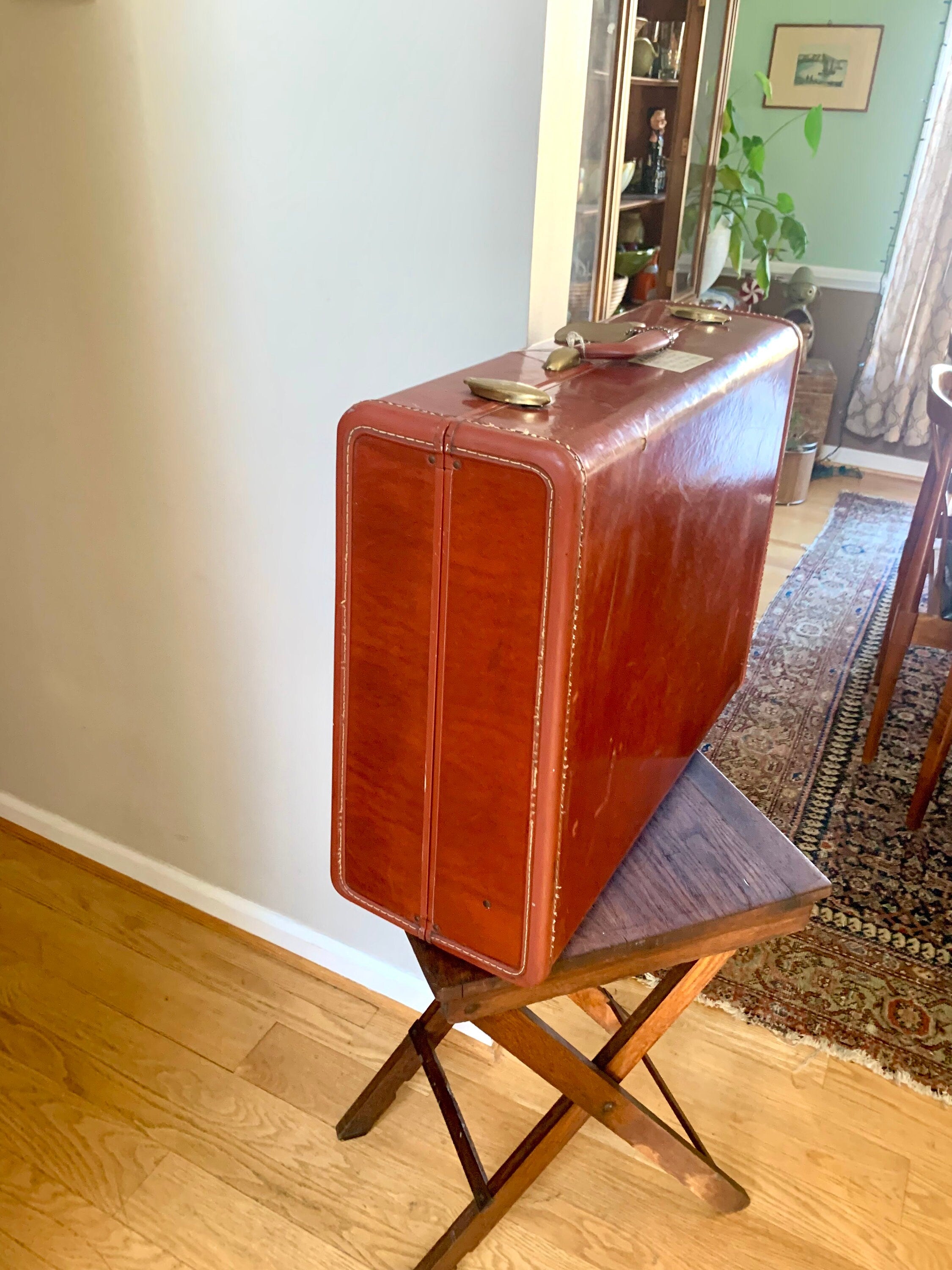 Samsonite Streamlite Hardshell Suitcase with Key | 50's Retro Luggage | Mid Century Luggage | Weekender | Stackable Suitcases