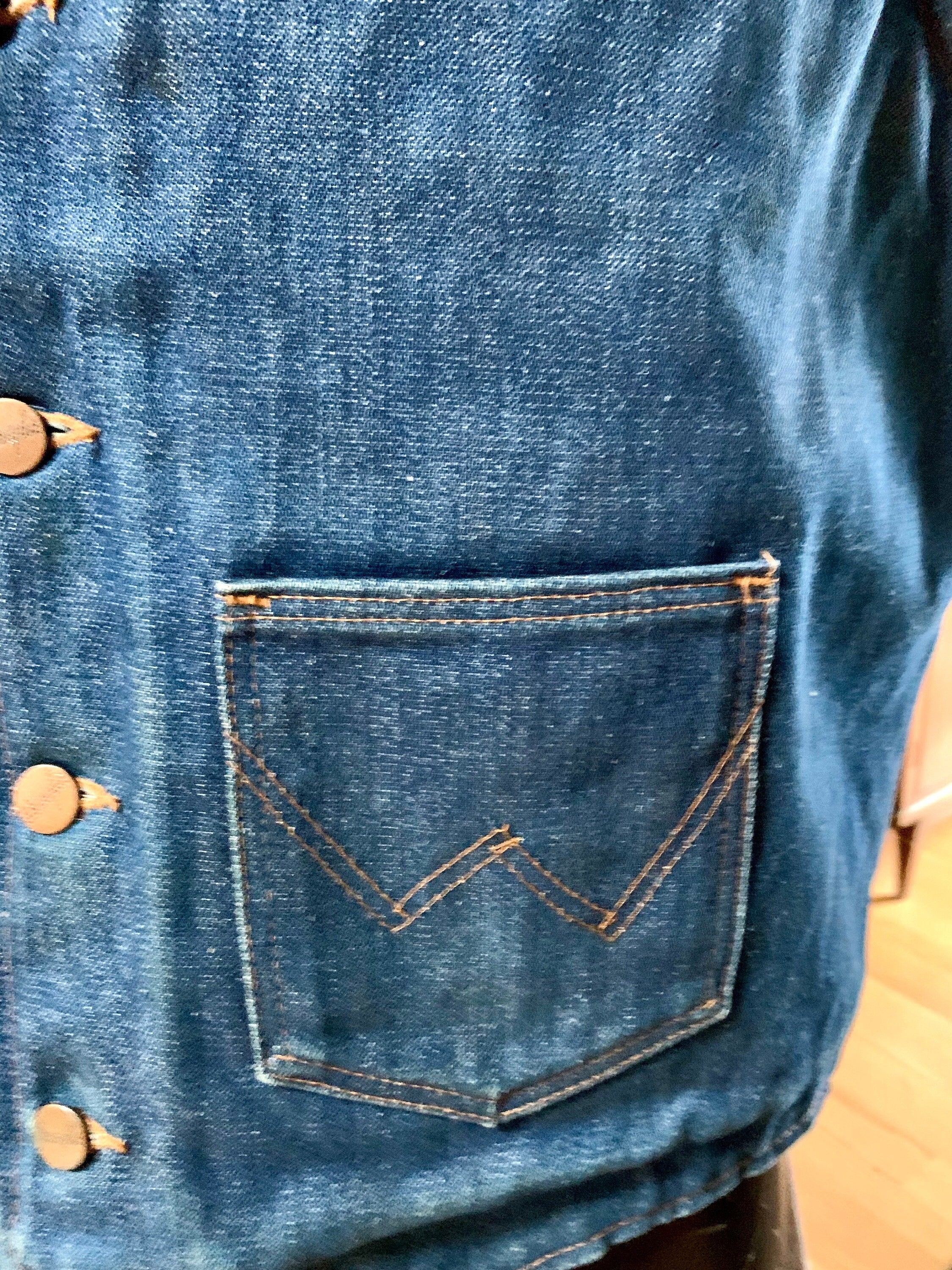 1970s Denim Vest | Wrangler Denim Vest | Sherpa Lined Wrangler Jean Vest | XL Wrangler VL200NV Vest | Denim Jean Vest | Western Jean Vest