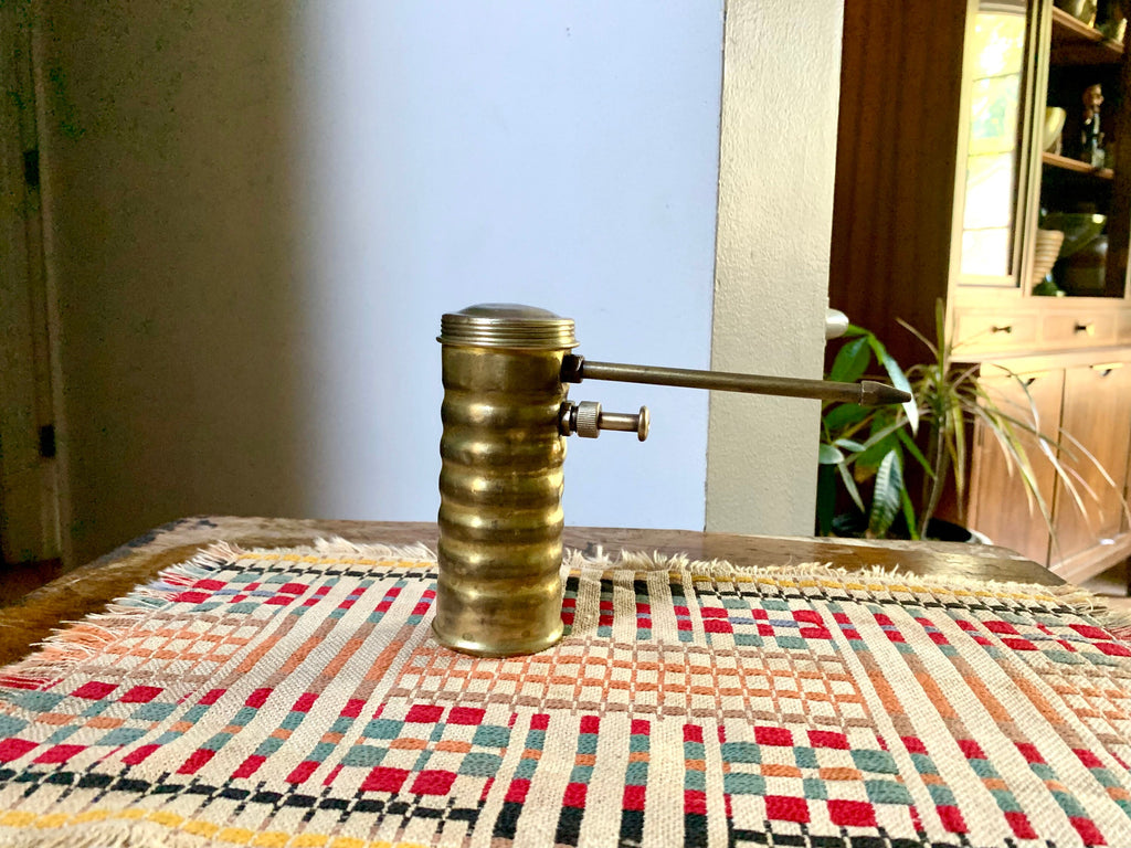 Vtg Early Brass Eagle 66 Oil Can | Brass Eagle 66 Oiler Can | Finger Pump Oil Can | Distressed Brass Oil Pump Can | Industrial Oil Can