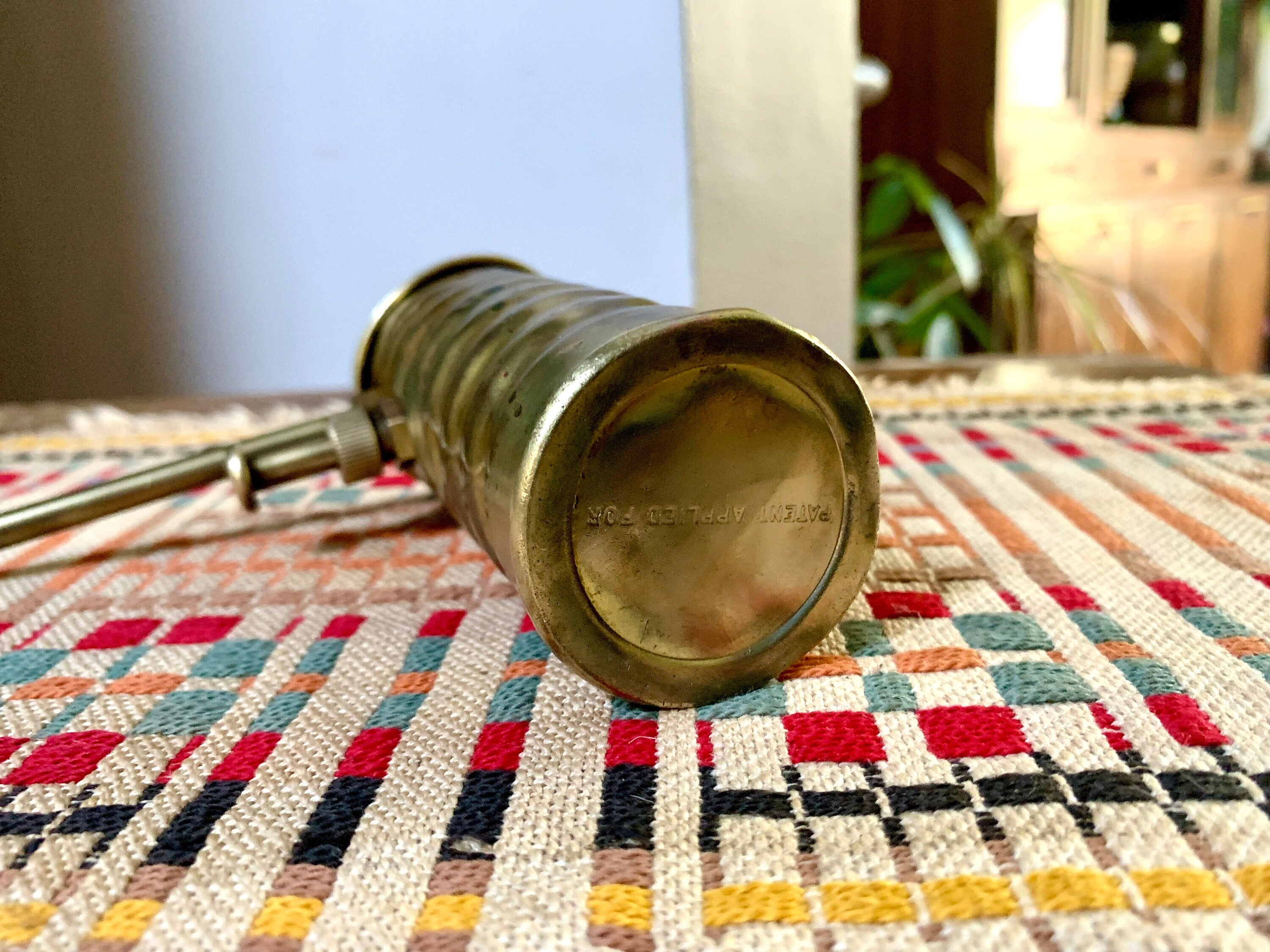 Vtg Early Brass Eagle 66 Oil Can | Brass Eagle 66 Oiler Can | Finger Pump Oil Can | Distressed Brass Oil Pump Can | Industrial Oil Can